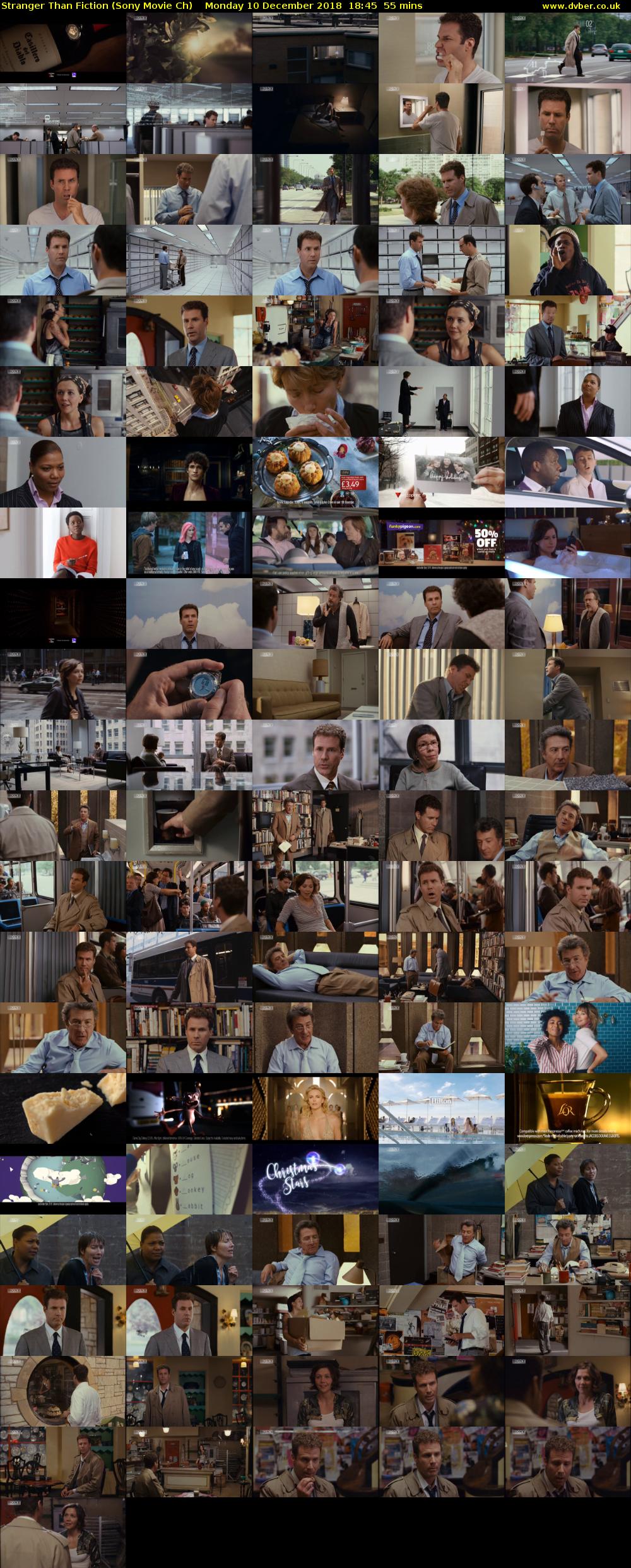 Stranger Than Fiction (Sony Movie Ch) Monday 10 December 2018 18:45 - 19:40