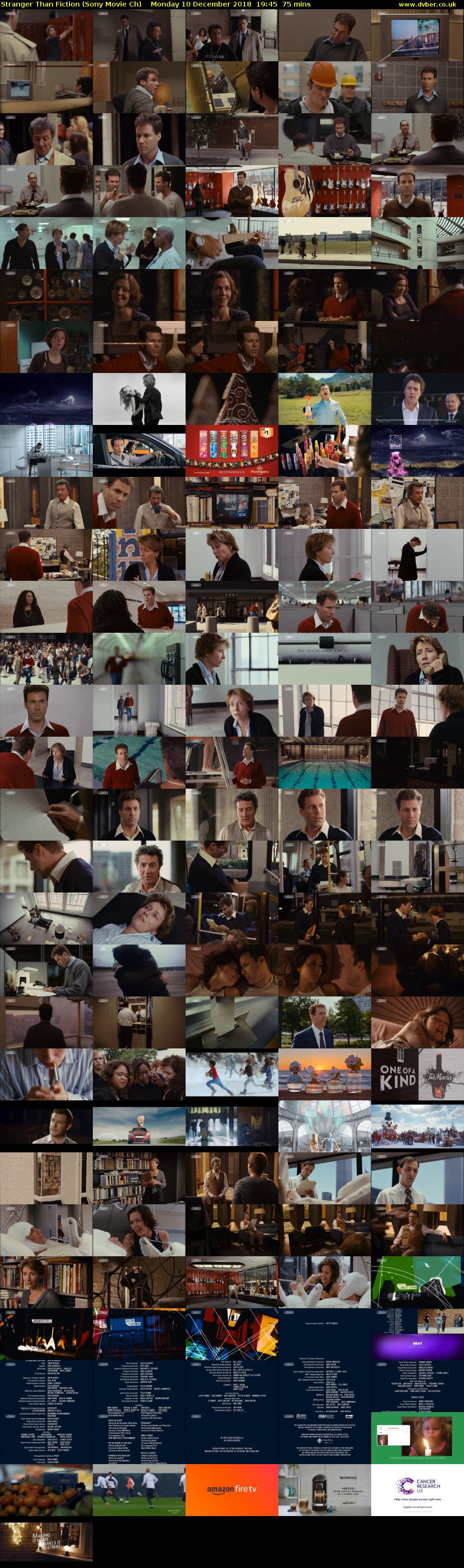 Stranger Than Fiction (Sony Movie Ch) Monday 10 December 2018 19:45 - 21:00