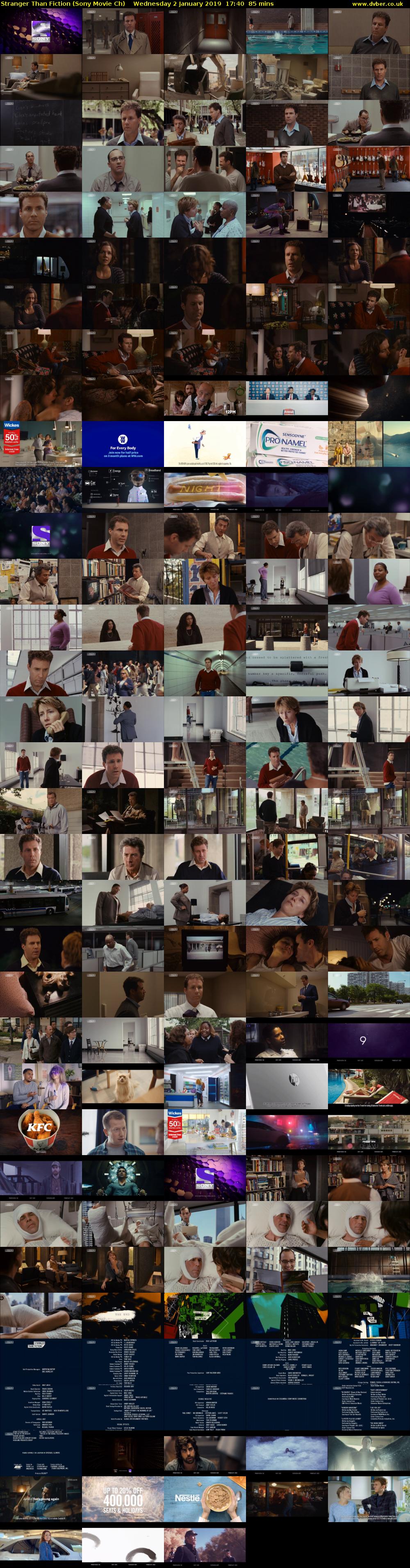 Stranger Than Fiction (Sony Movie Ch) Wednesday 2 January 2019 17:40 - 19:05