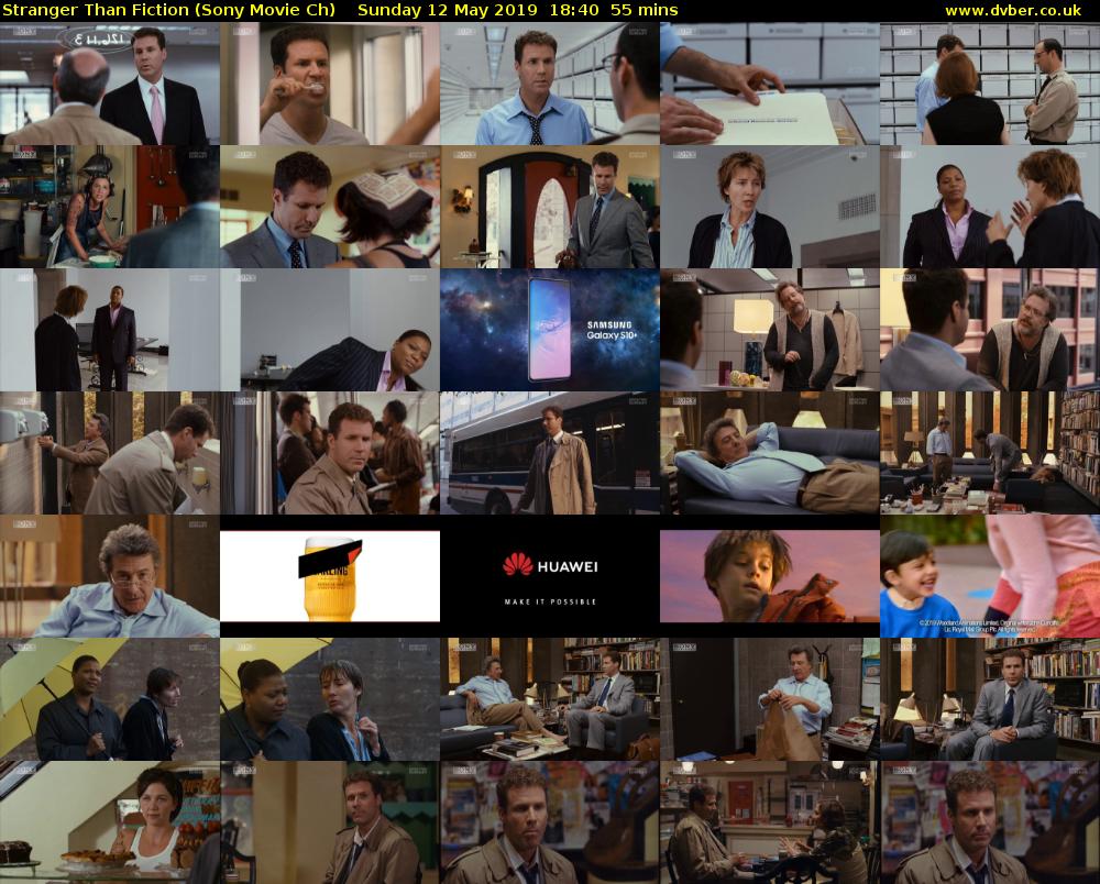 Stranger Than Fiction (Sony Movie Ch) Sunday 12 May 2019 18:40 - 19:35
