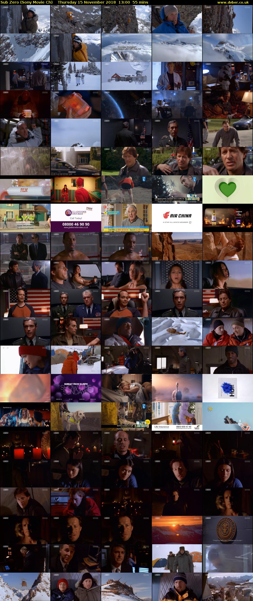 Sub Zero (Sony Movie Ch) Thursday 15 November 2018 13:00 - 13:55