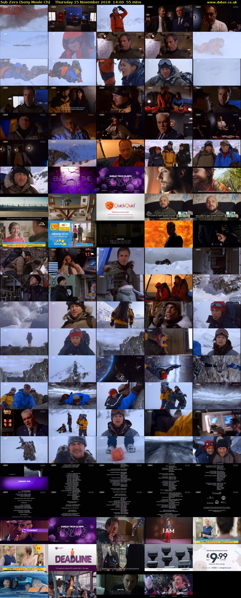 Sub Zero (Sony Movie Ch) Thursday 15 November 2018 14:00 - 14:55