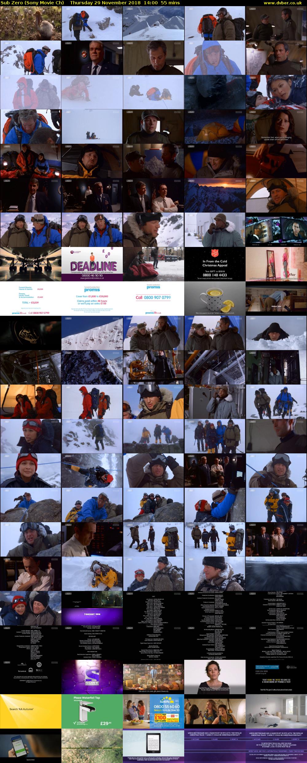 Sub Zero (Sony Movie Ch) Thursday 29 November 2018 14:00 - 14:55