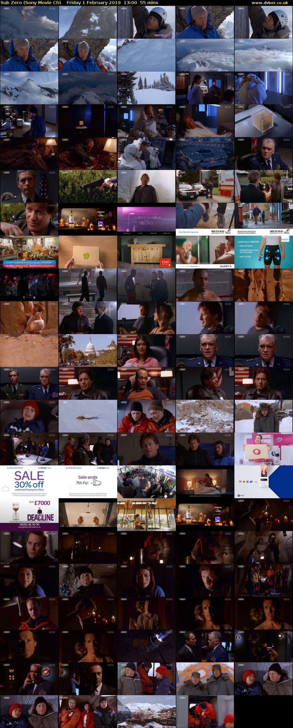 Sub Zero (Sony Movie Ch) Friday 1 February 2019 13:00 - 13:55