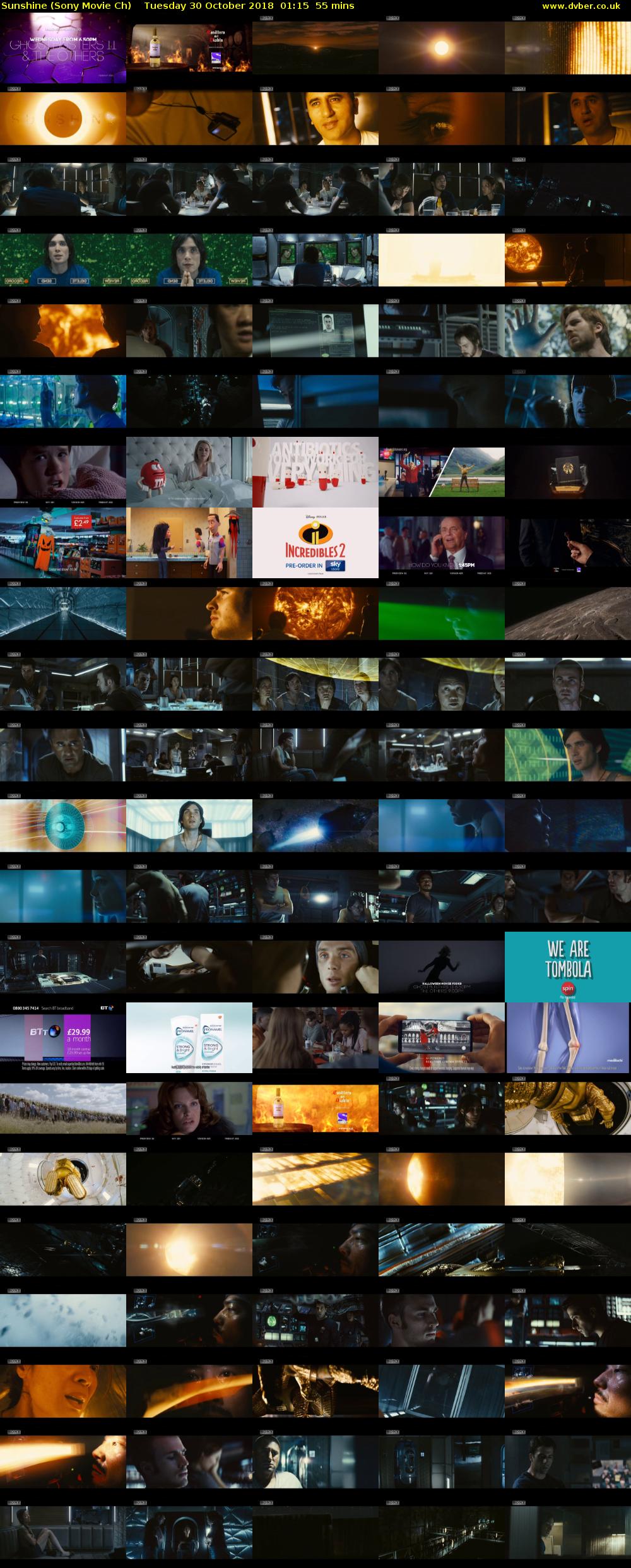 Sunshine (Sony Movie Ch) Tuesday 30 October 2018 01:15 - 02:10