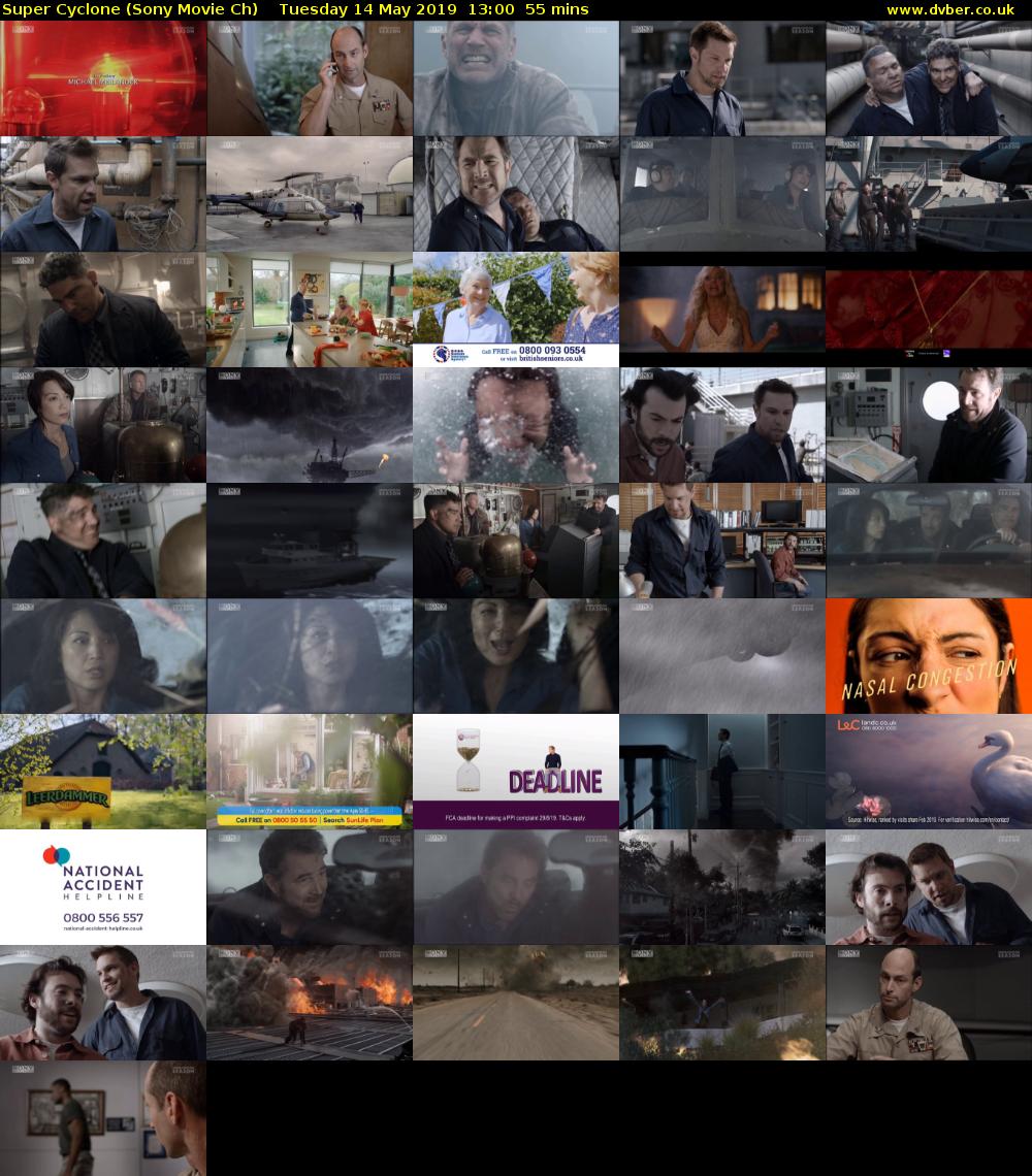 Super Cyclone (Sony Movie Ch) Tuesday 14 May 2019 13:00 - 13:55