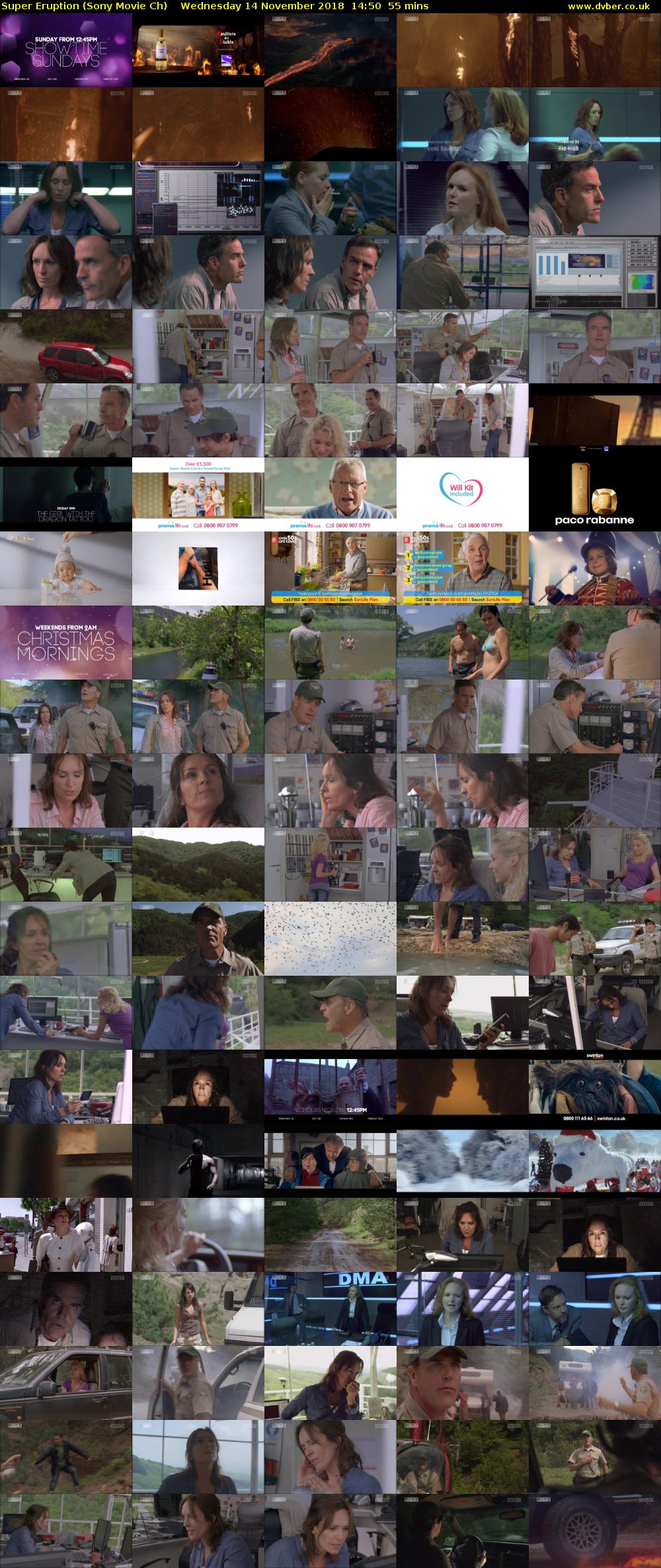 Super Eruption (Sony Movie Ch) Wednesday 14 November 2018 14:50 - 15:45