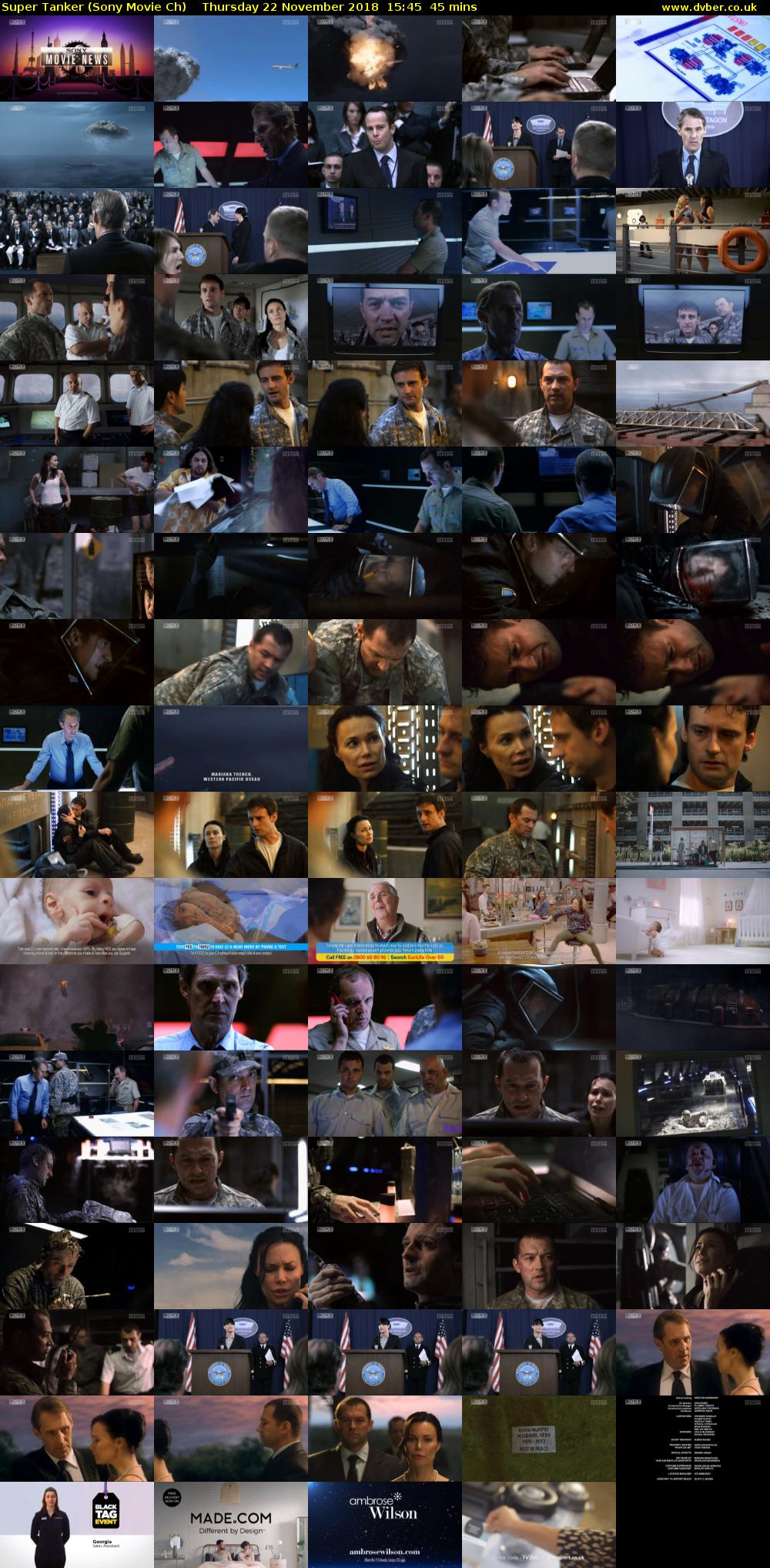 Super Tanker (Sony Movie Ch) Thursday 22 November 2018 15:45 - 16:30