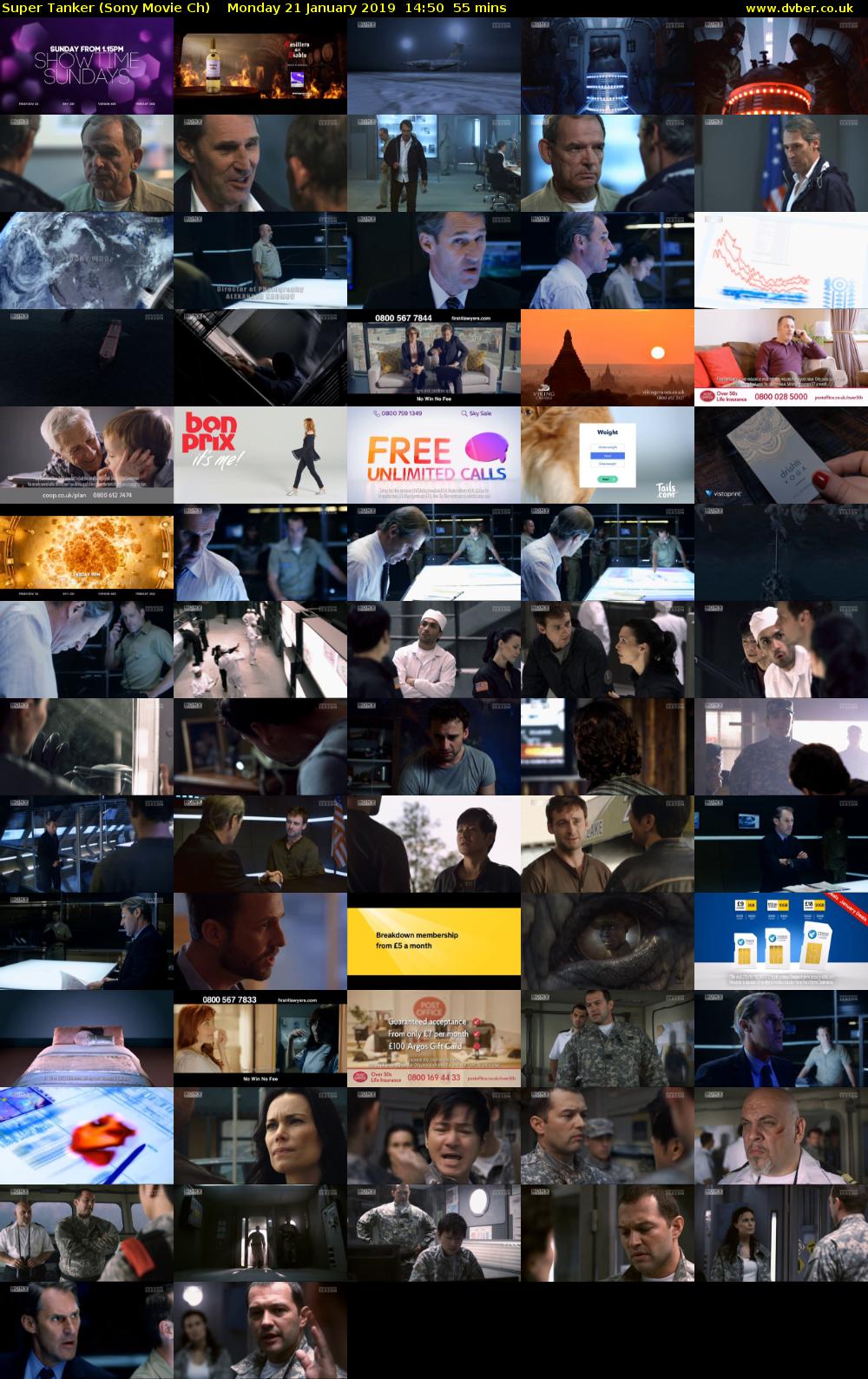 Super Tanker (Sony Movie Ch) Monday 21 January 2019 14:50 - 15:45