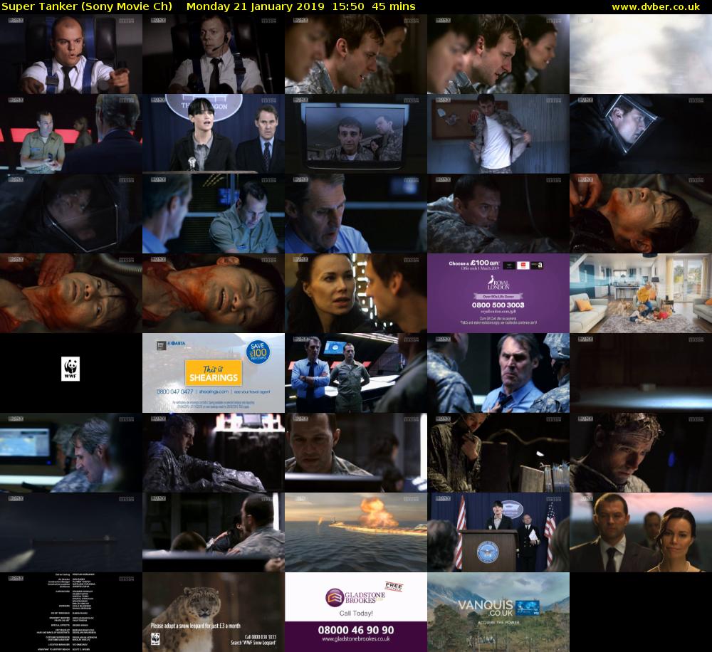 Super Tanker (Sony Movie Ch) Monday 21 January 2019 15:50 - 16:35