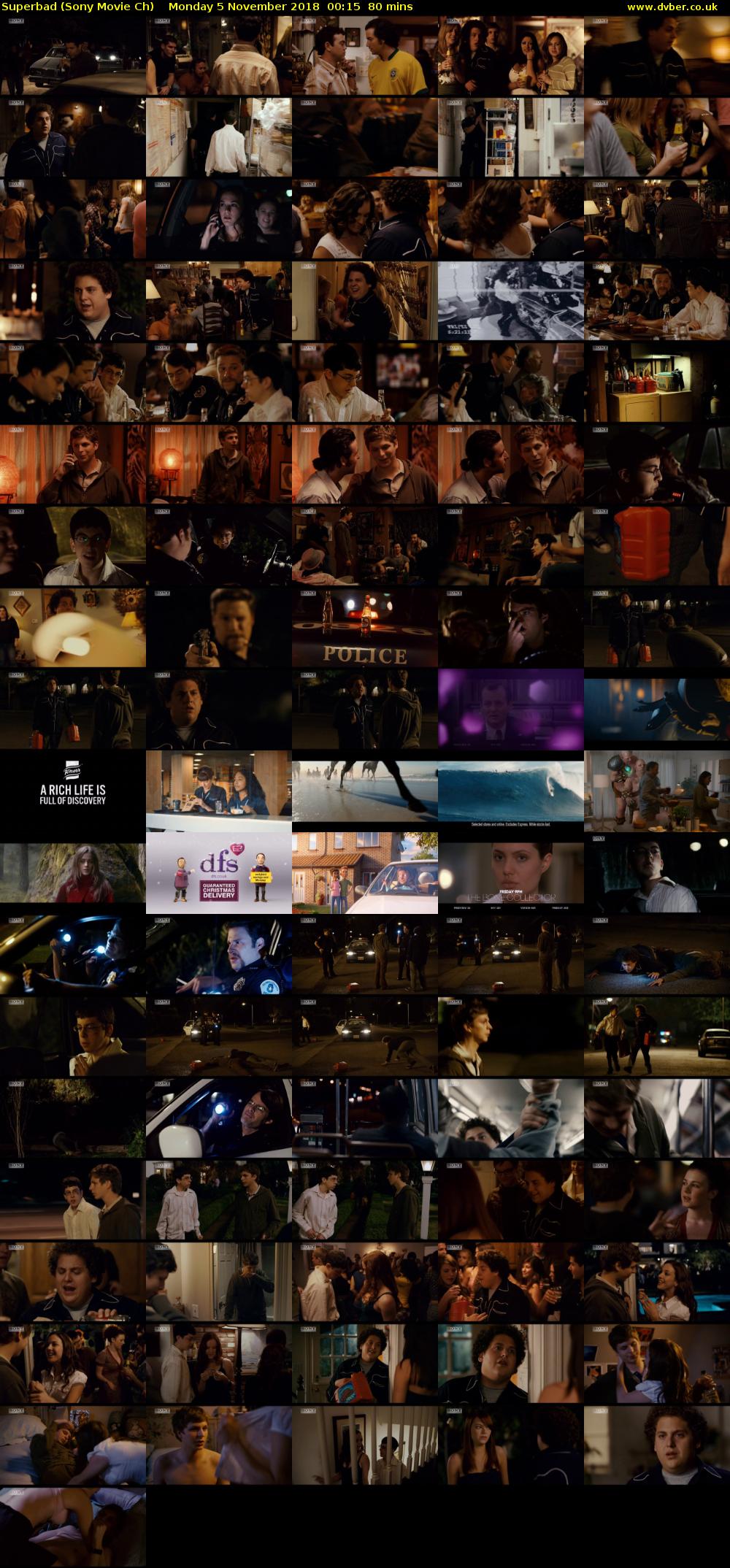 Superbad (Sony Movie Ch) Monday 5 November 2018 00:15 - 01:35