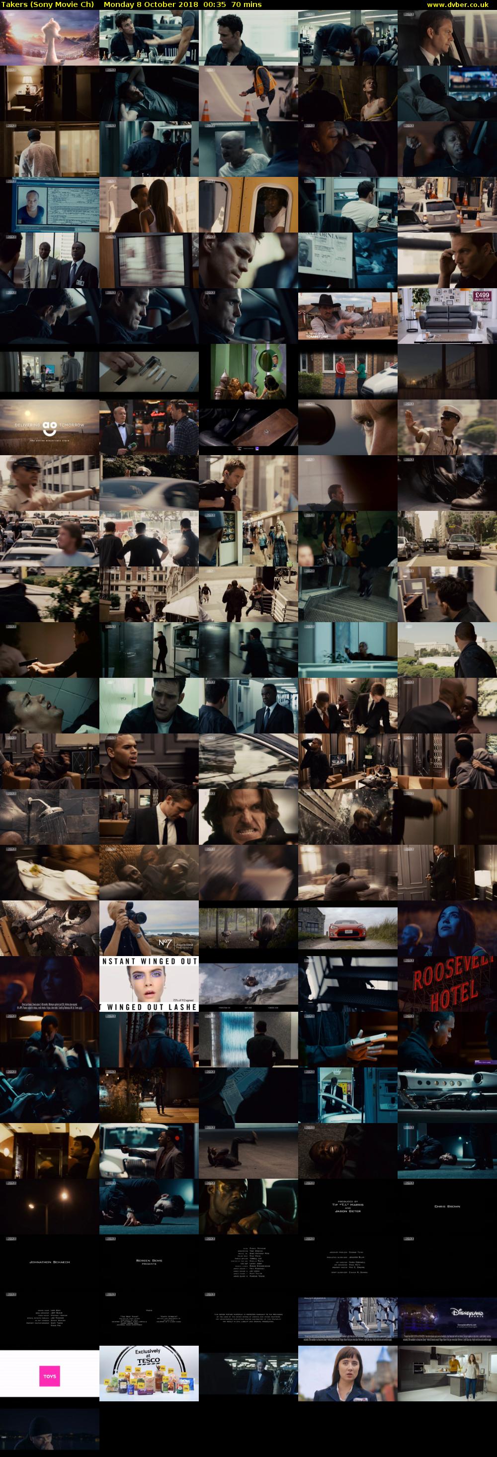 Takers (Sony Movie Ch) Monday 8 October 2018 00:35 - 01:45