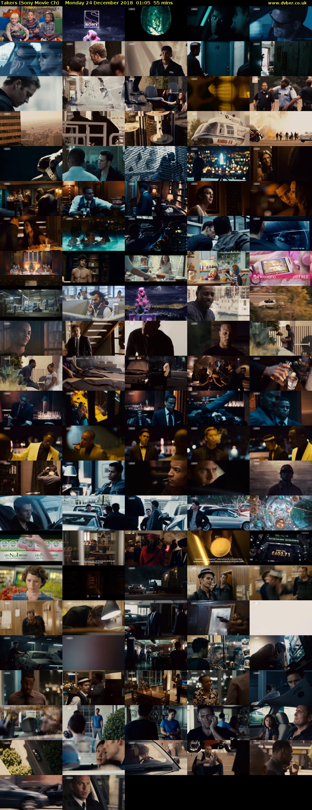 Takers (Sony Movie Ch) Monday 24 December 2018 01:05 - 02:00