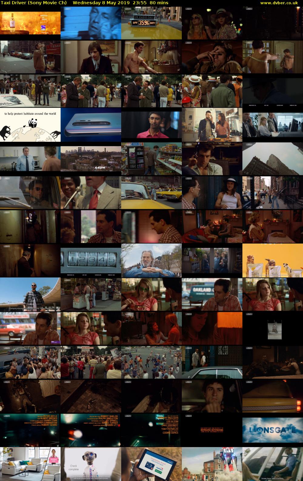 Taxi Driver (Sony Movie Ch) Wednesday 8 May 2019 23:55 - 01:15