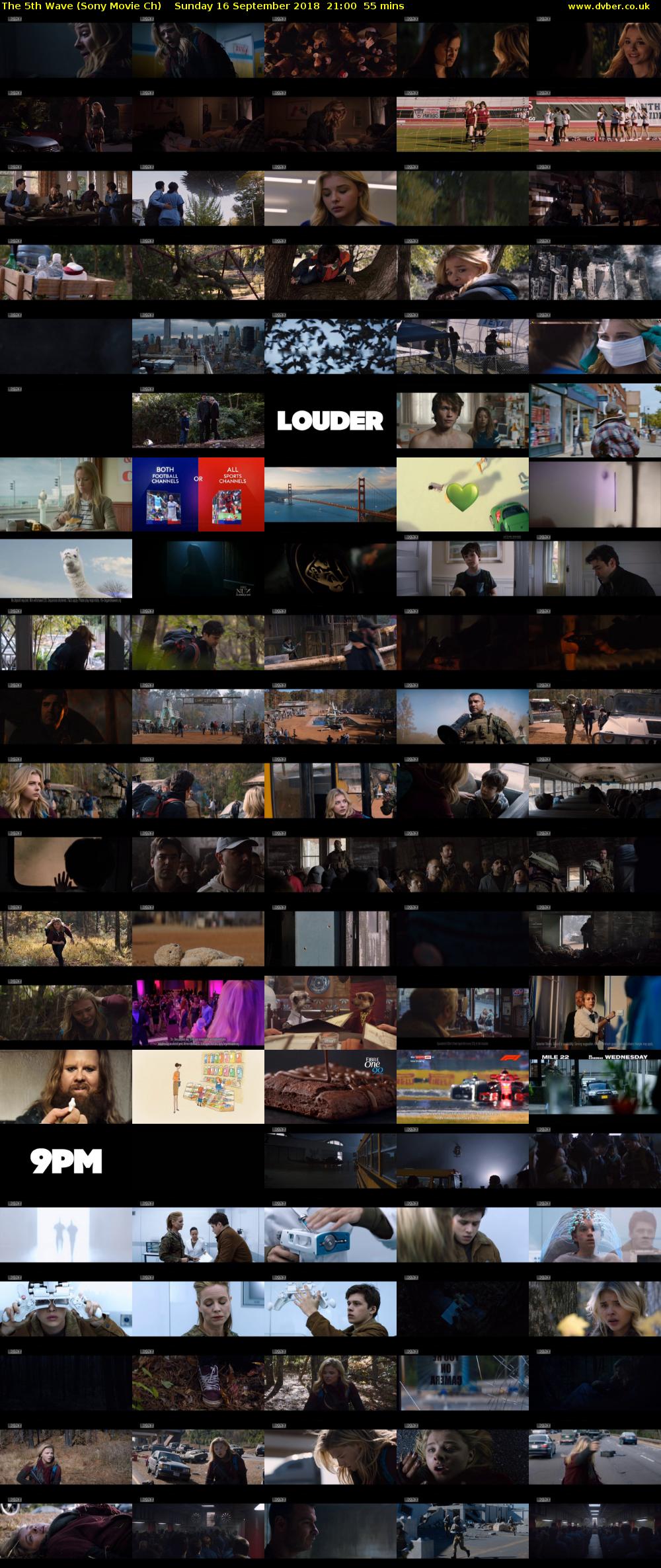 The 5th Wave (Sony Movie Ch) Sunday 16 September 2018 21:00 - 21:55