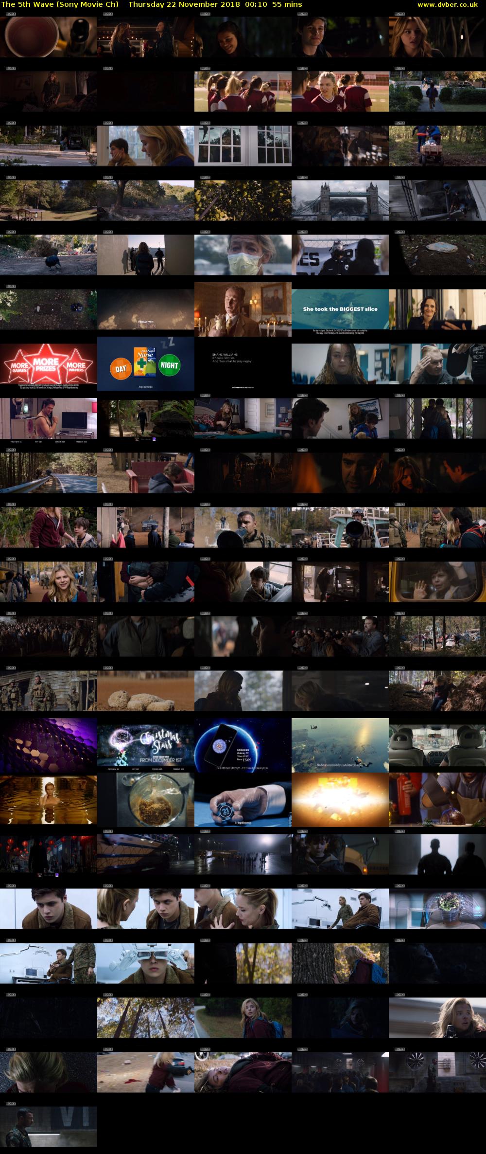 The 5th Wave (Sony Movie Ch) Thursday 22 November 2018 00:10 - 01:05