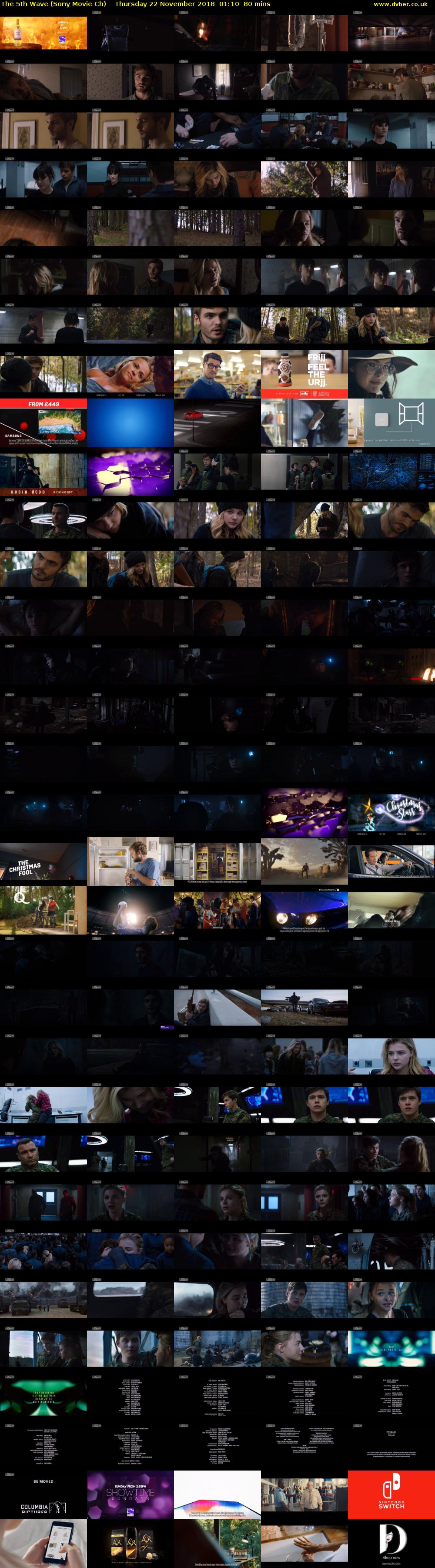 The 5th Wave (Sony Movie Ch) Thursday 22 November 2018 01:10 - 02:30