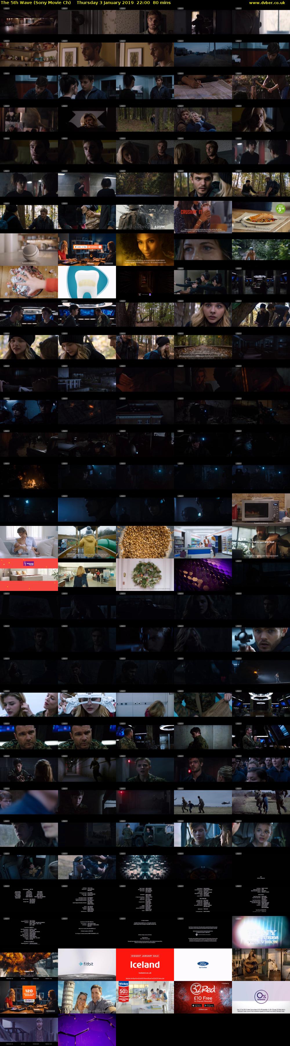 The 5th Wave (Sony Movie Ch) Thursday 3 January 2019 22:00 - 23:20