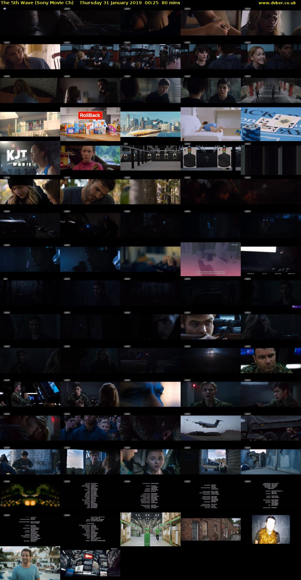 The 5th Wave (Sony Movie Ch) Thursday 31 January 2019 00:25 - 01:45