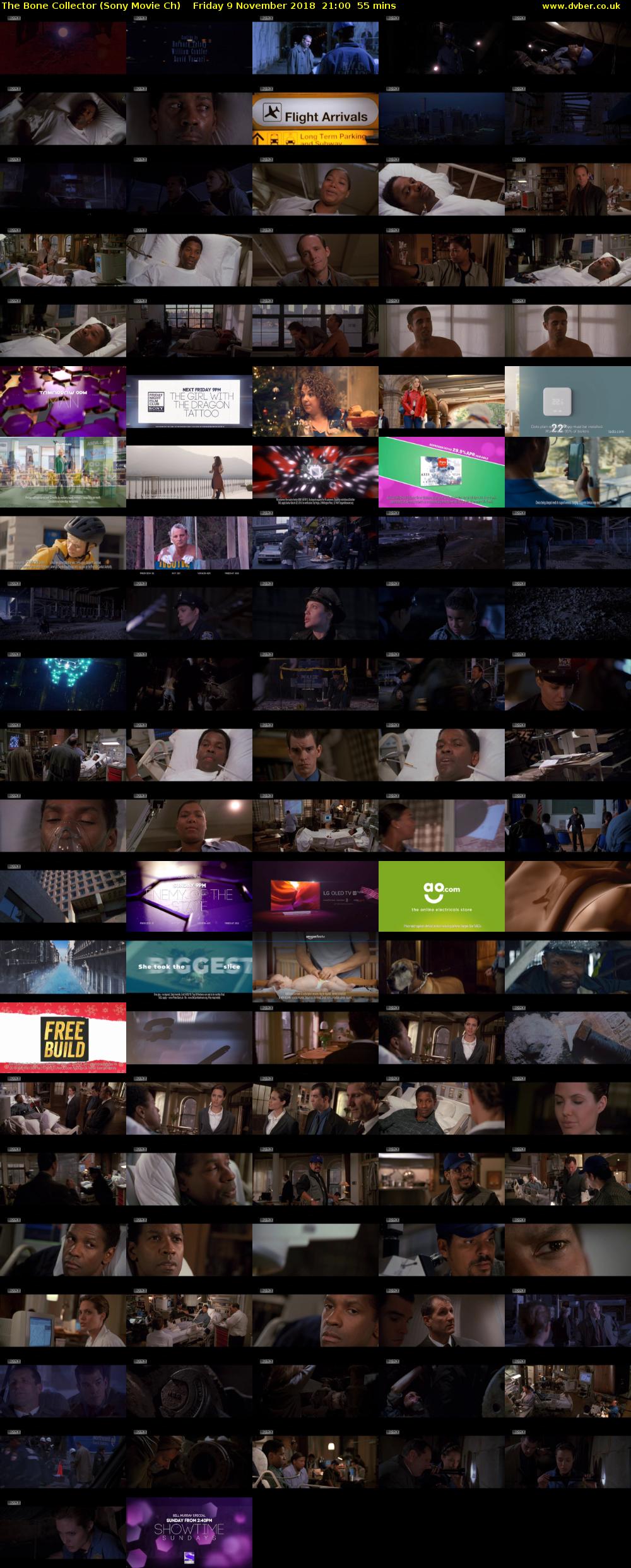 The Bone Collector (Sony Movie Ch) Friday 9 November 2018 21:00 - 21:55