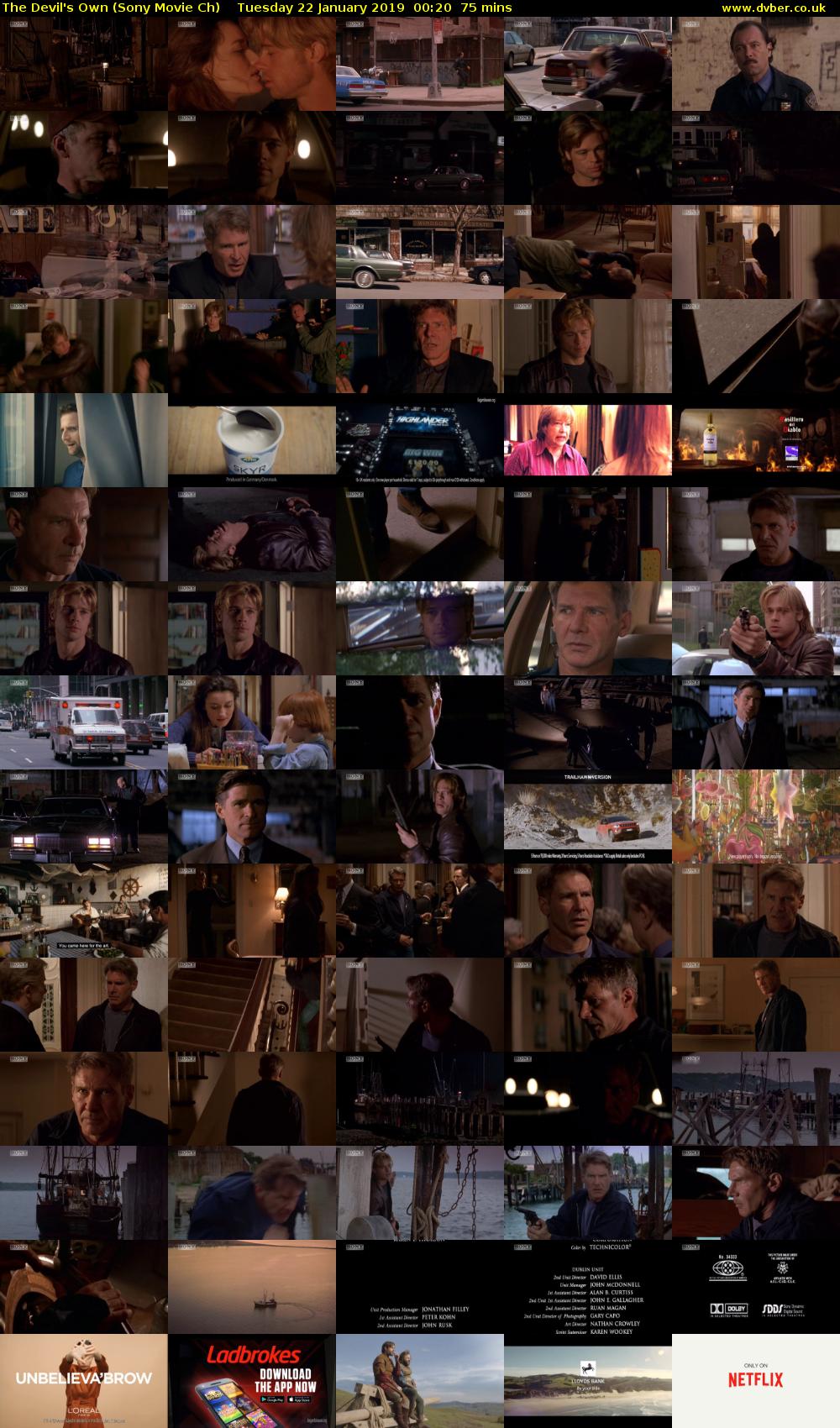 The Devil's Own (Sony Movie Ch) Tuesday 22 January 2019 00:20 - 01:35