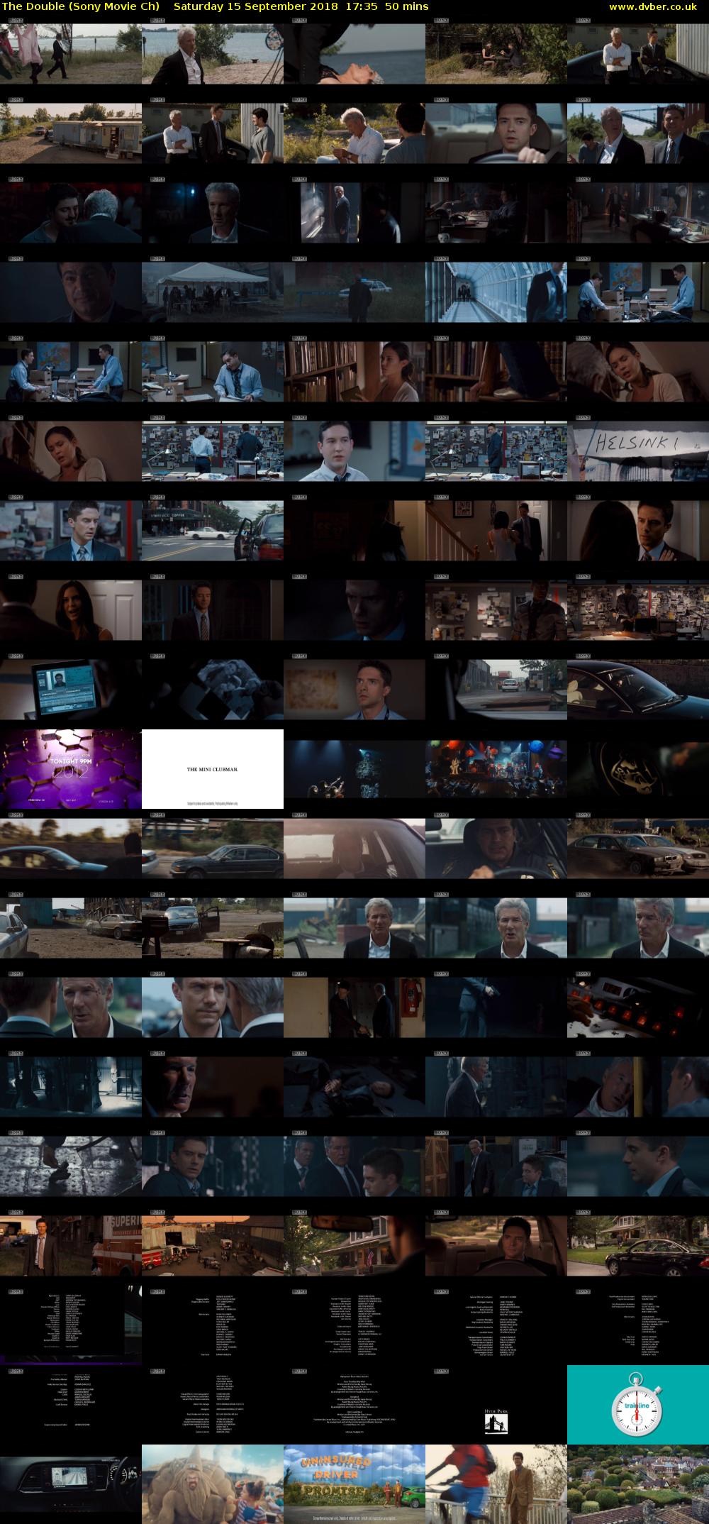 The Double (Sony Movie Ch) Saturday 15 September 2018 17:35 - 18:25