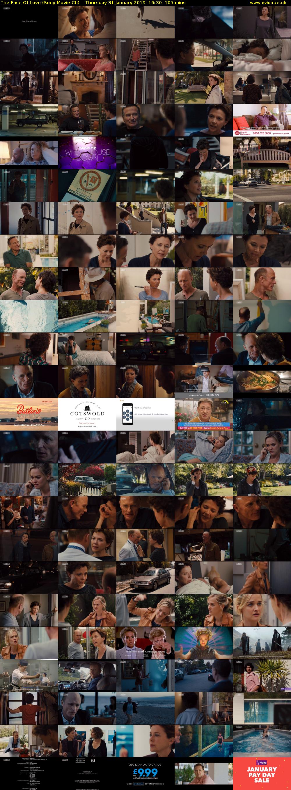 The Face Of Love (Sony Movie Ch) Thursday 31 January 2019 16:30 - 18:15