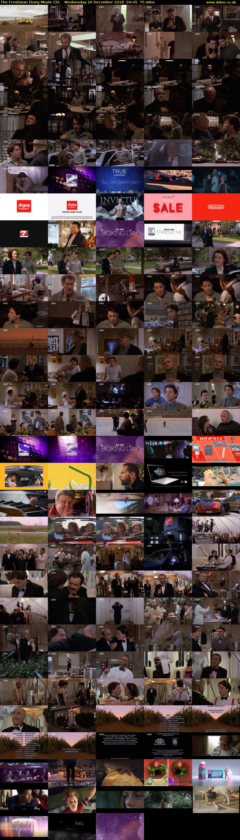 The Freshman (Sony Movie Ch) Wednesday 26 December 2018 04:45 - 06:00