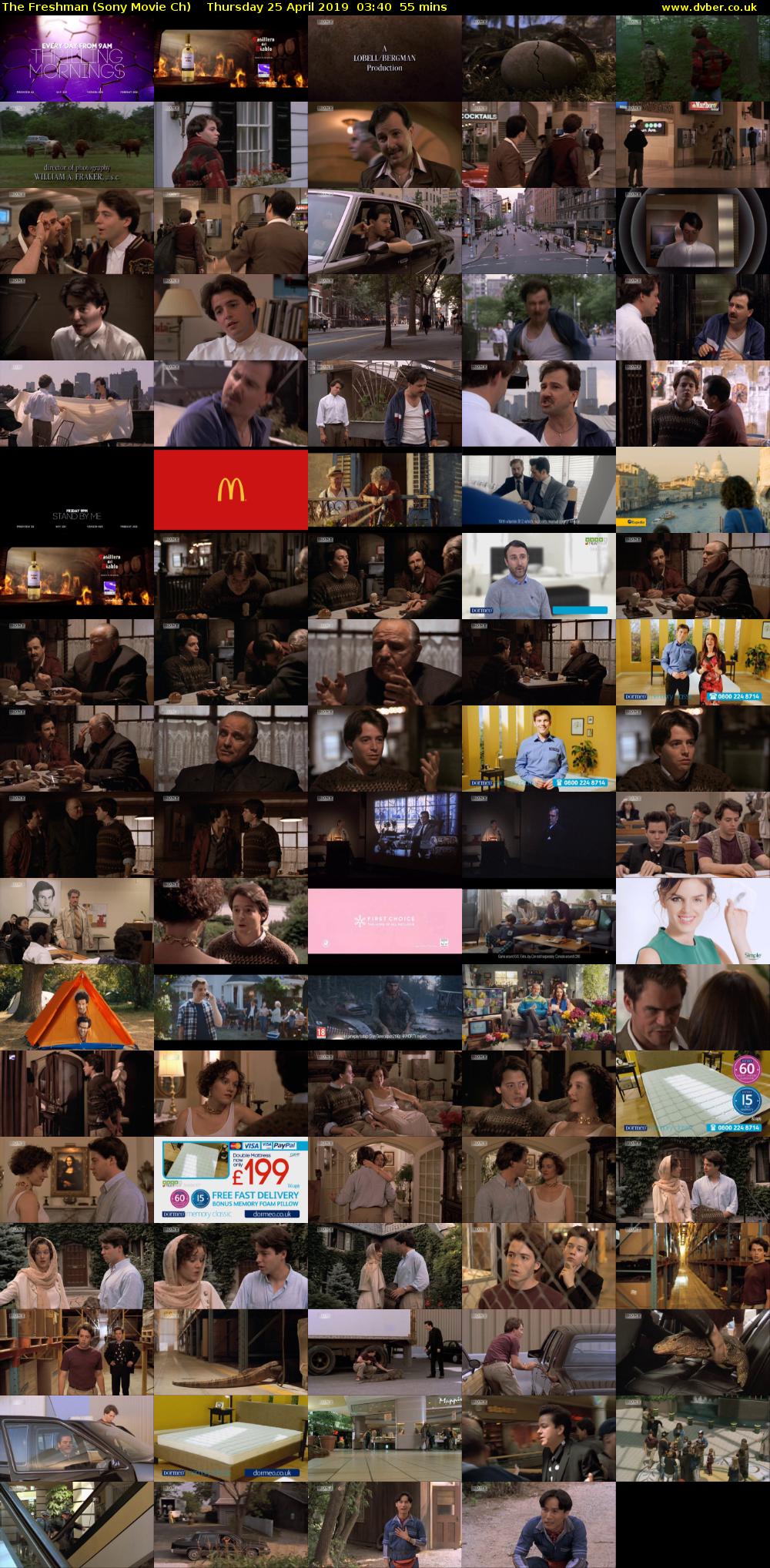 The Freshman (Sony Movie Ch) Thursday 25 April 2019 03:40 - 04:35