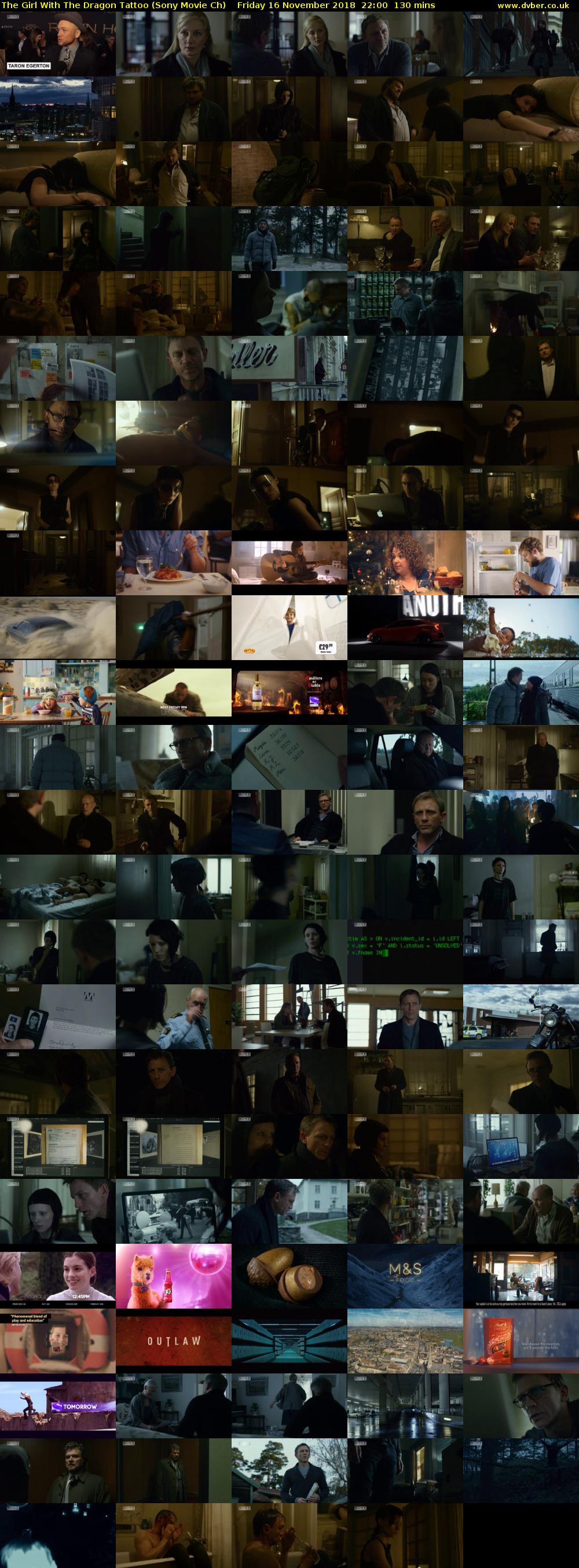 The Girl With The Dragon Tattoo (Sony Movie Ch) Friday 16 November 2018 22:00 - 00:10