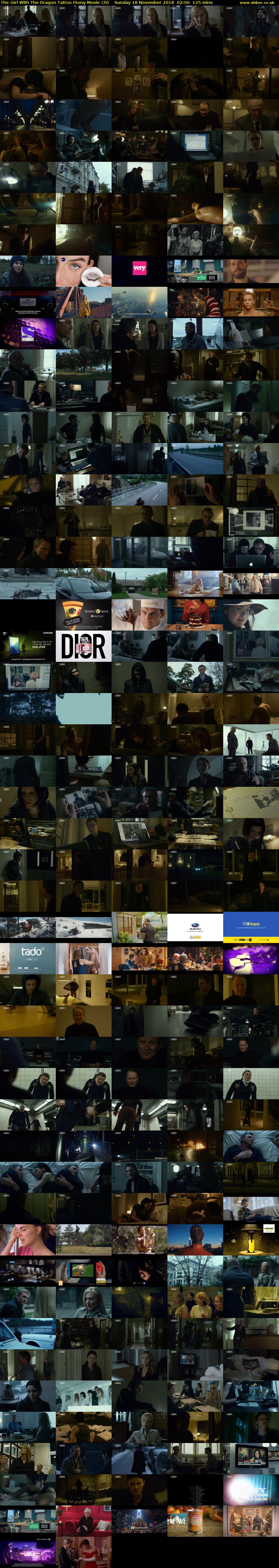 The Girl With The Dragon Tattoo (Sony Movie Ch) Sunday 18 November 2018 02:00 - 04:05