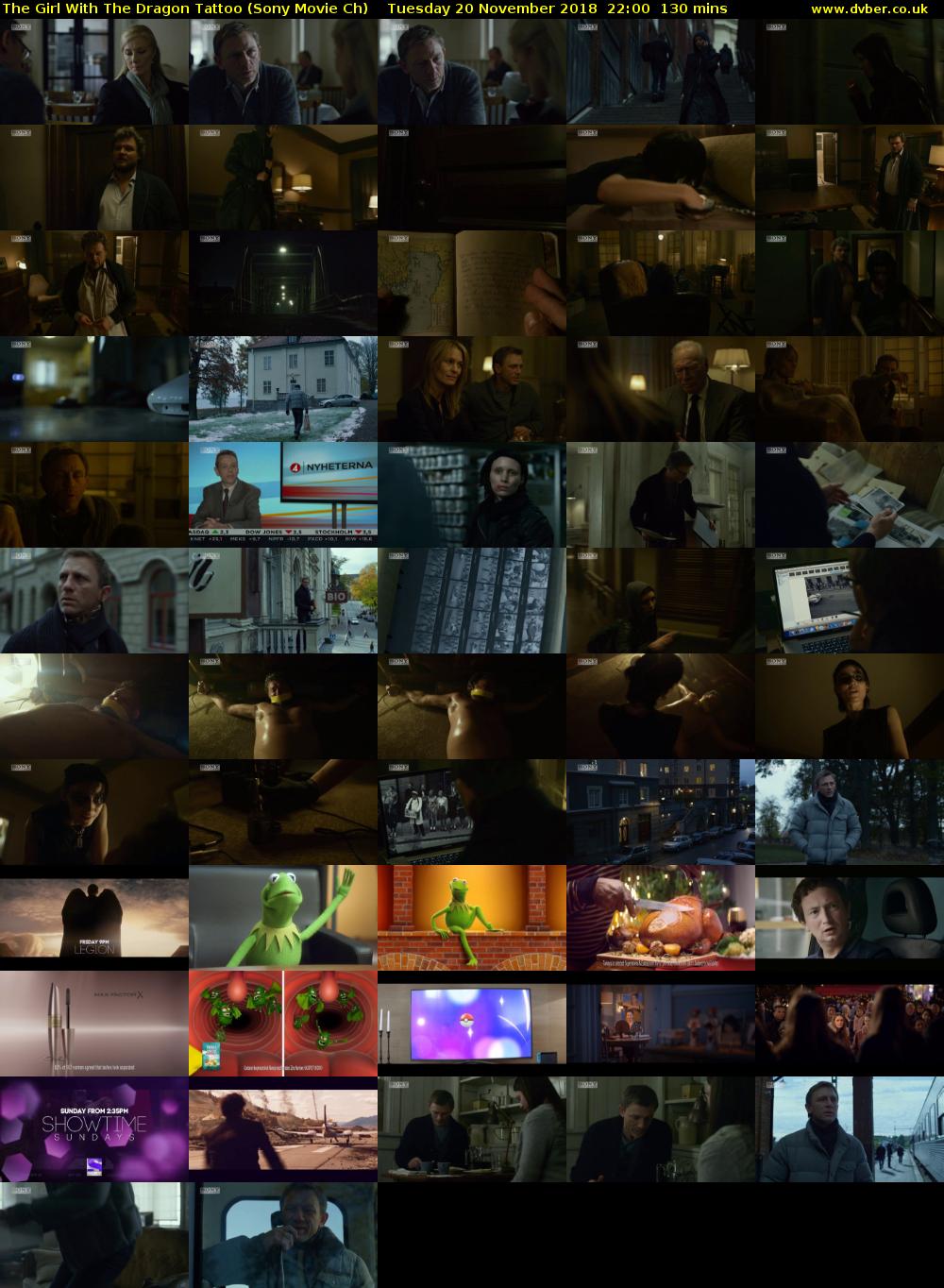 The Girl With The Dragon Tattoo (Sony Movie Ch) Tuesday 20 November 2018 22:00 - 00:10