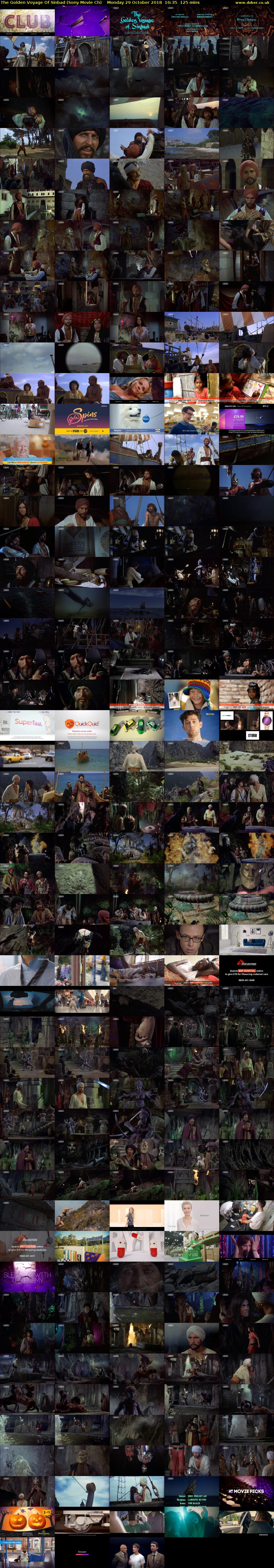 The Golden Voyage Of Sinbad (Sony Movie Ch) Monday 29 October 2018 16:35 - 18:40