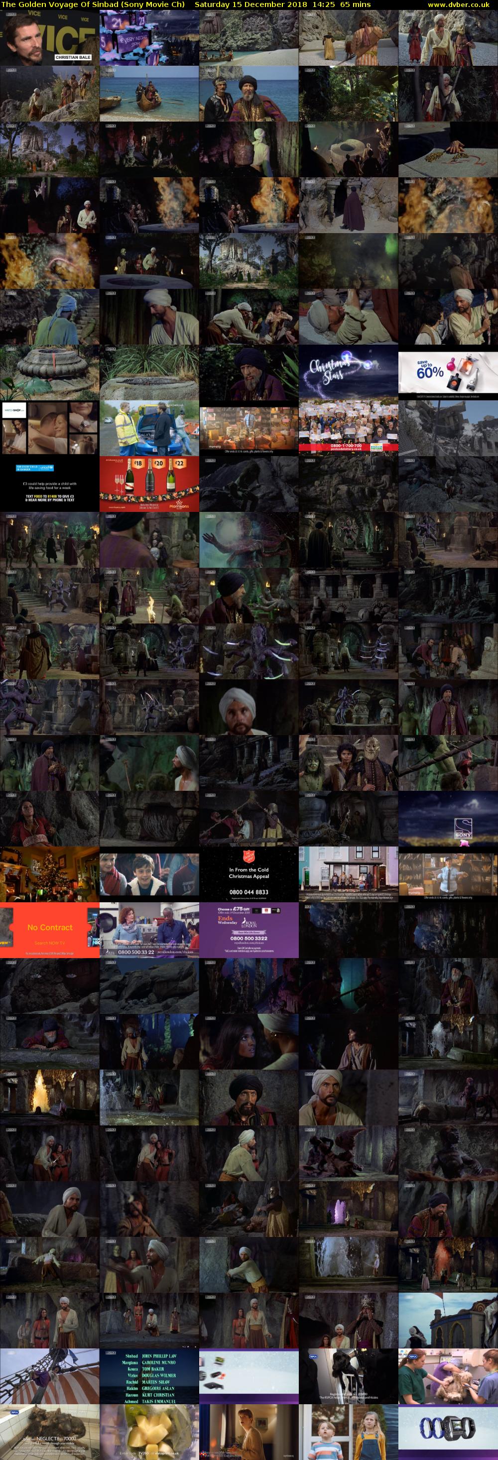 The Golden Voyage Of Sinbad (Sony Movie Ch) Saturday 15 December 2018 14:25 - 15:30