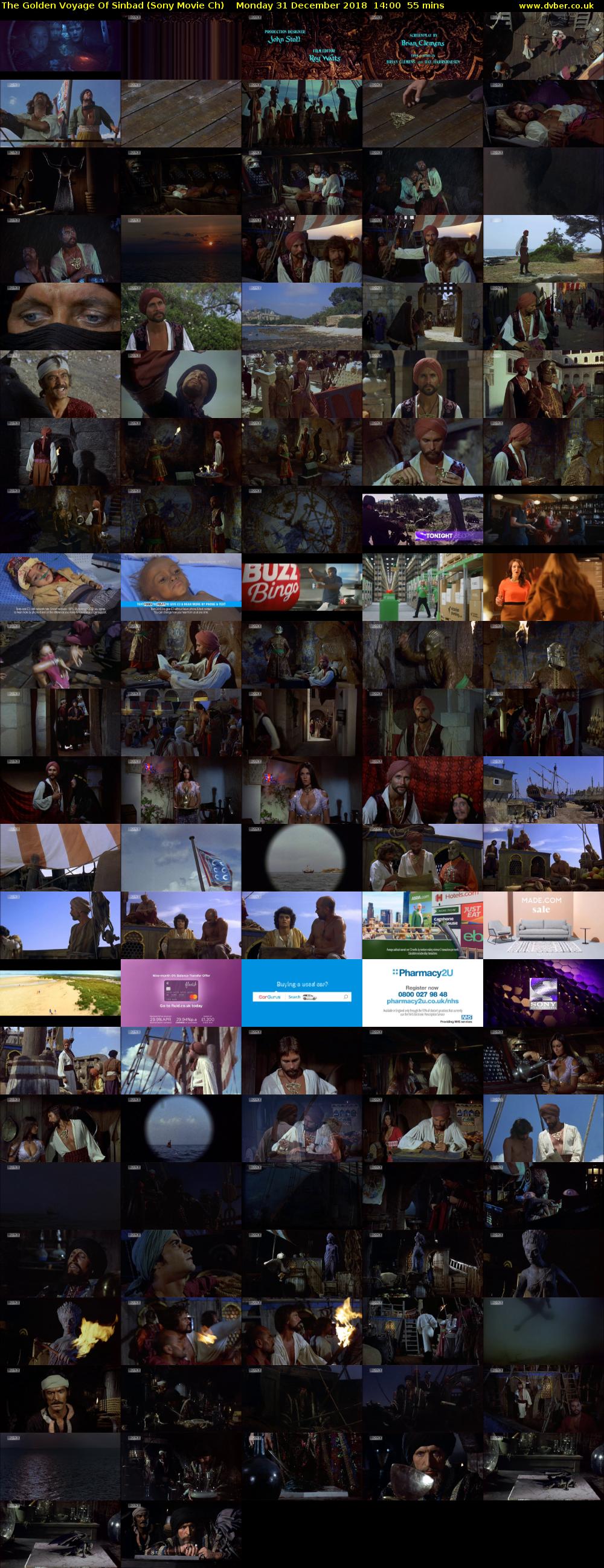 The Golden Voyage Of Sinbad (Sony Movie Ch) Monday 31 December 2018 14:00 - 14:55