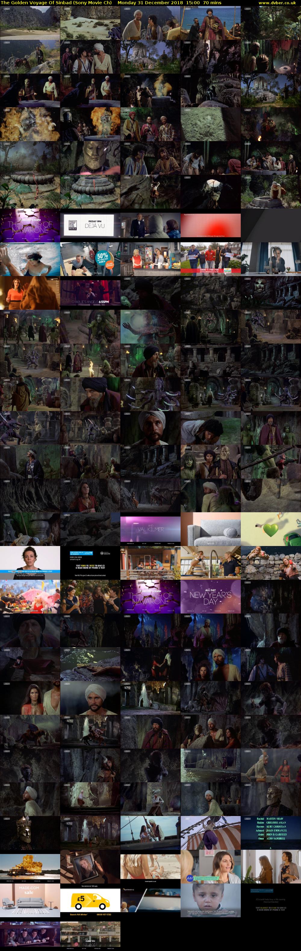 The Golden Voyage Of Sinbad (Sony Movie Ch) Monday 31 December 2018 15:00 - 16:10