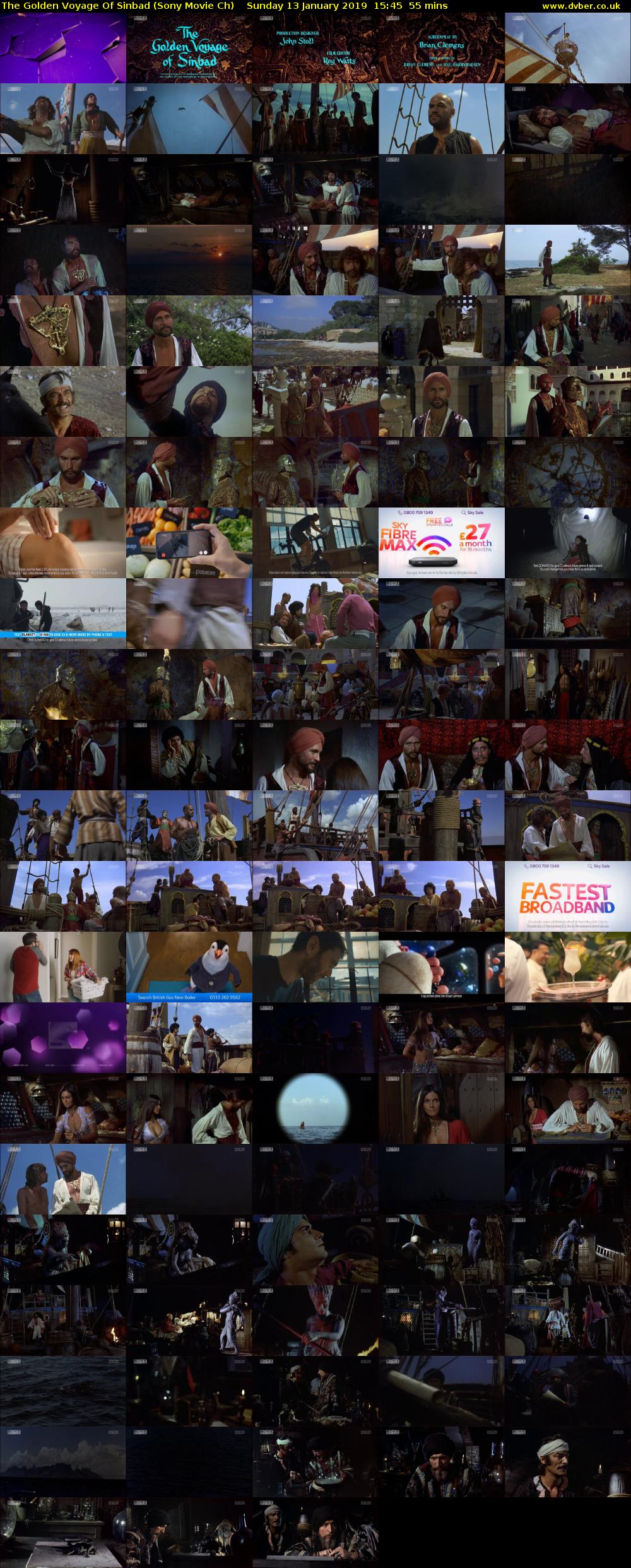 The Golden Voyage Of Sinbad (Sony Movie Ch) Sunday 13 January 2019 15:45 - 16:40