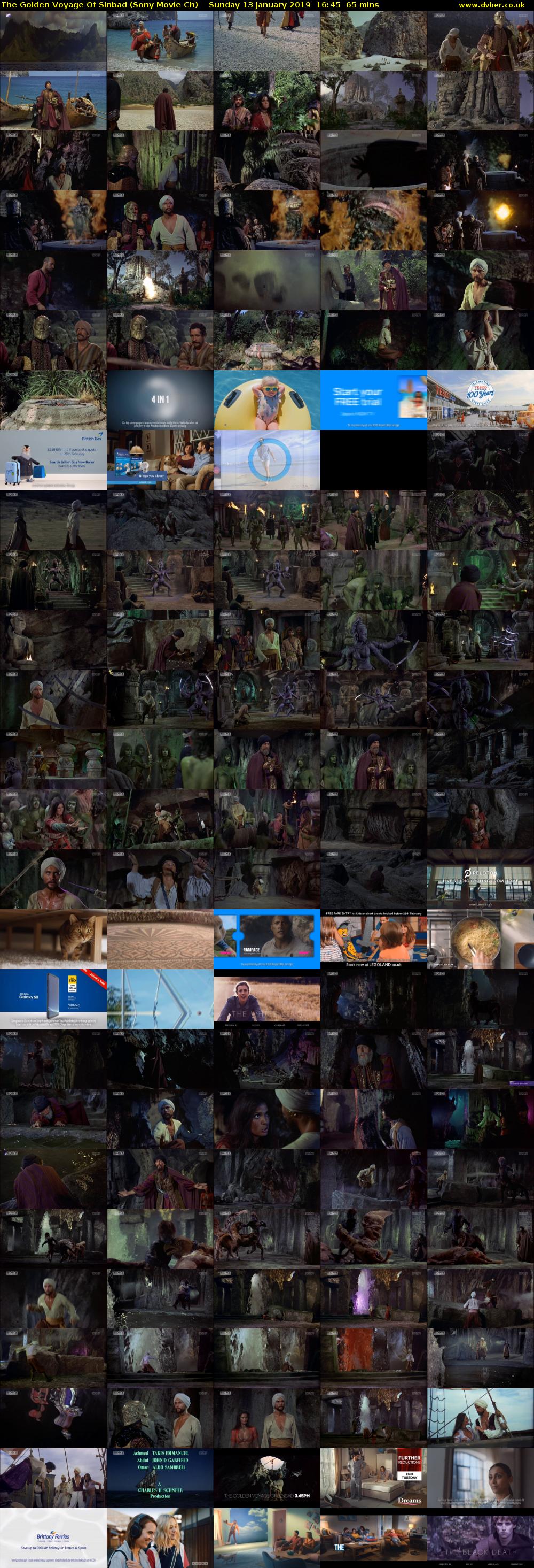 The Golden Voyage Of Sinbad (Sony Movie Ch) Sunday 13 January 2019 16:45 - 17:50