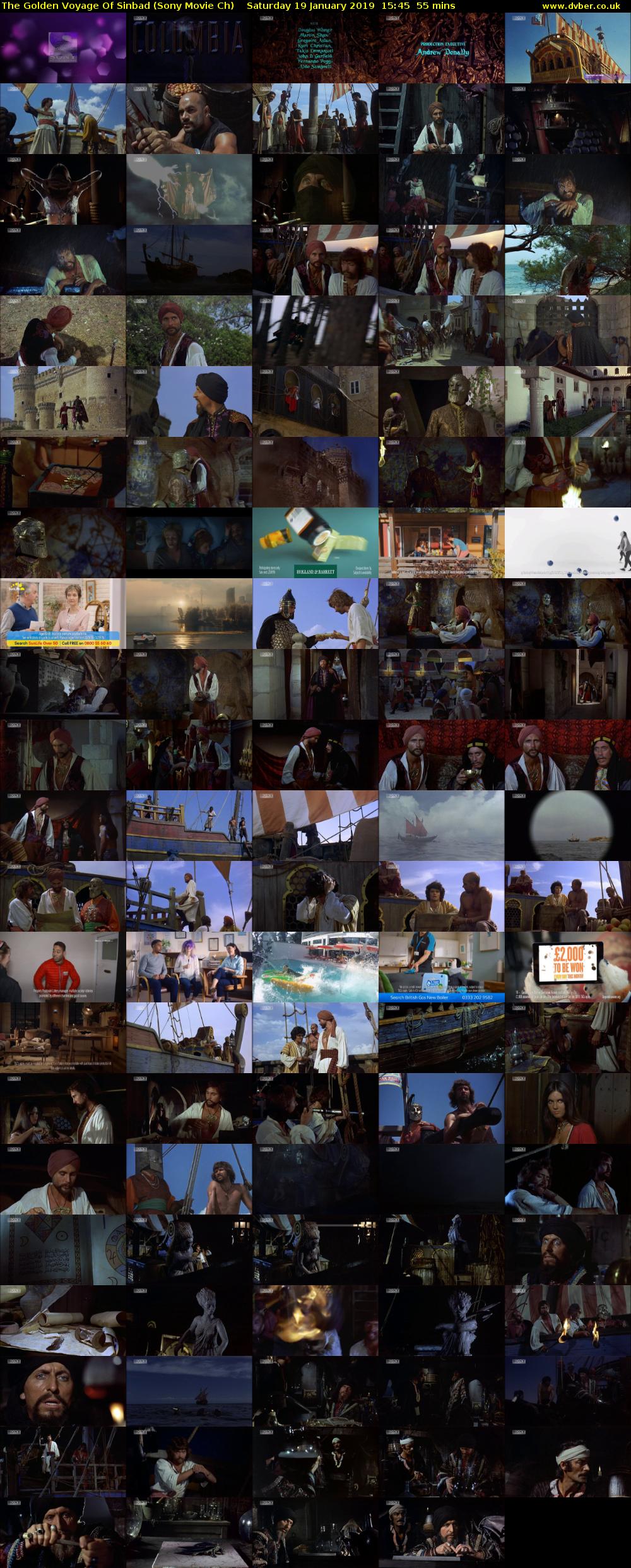 The Golden Voyage Of Sinbad (Sony Movie Ch) Saturday 19 January 2019 15:45 - 16:40