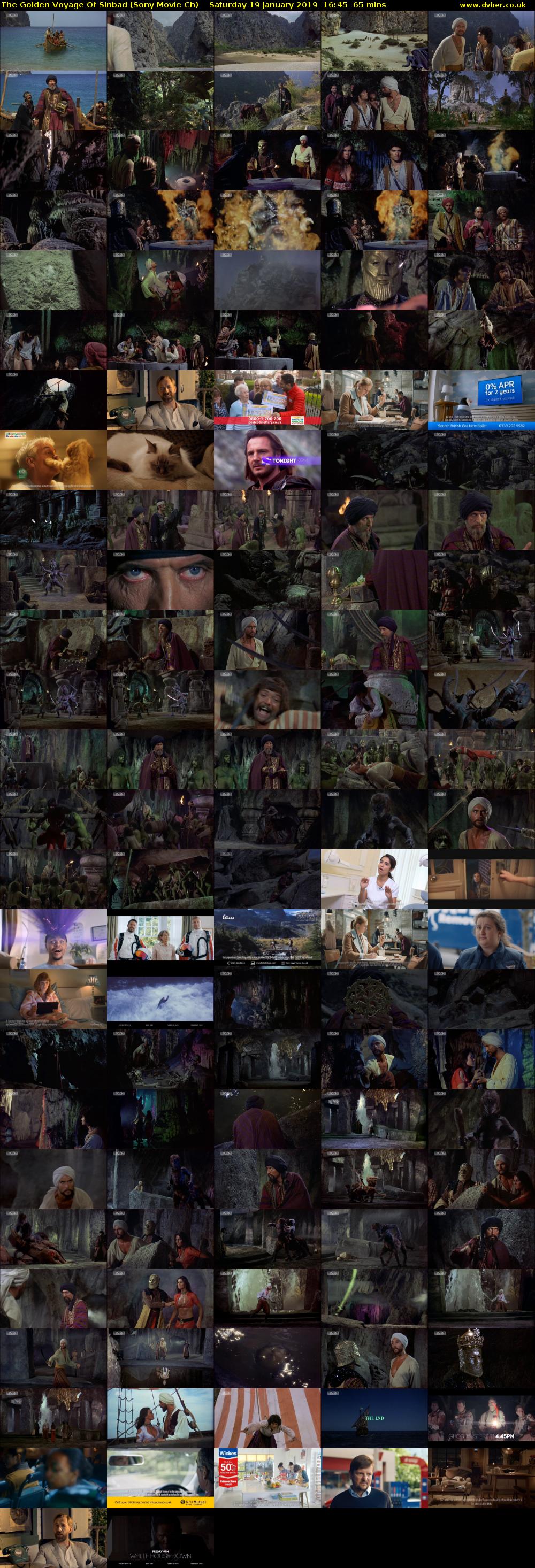 The Golden Voyage Of Sinbad (Sony Movie Ch) Saturday 19 January 2019 16:45 - 17:50