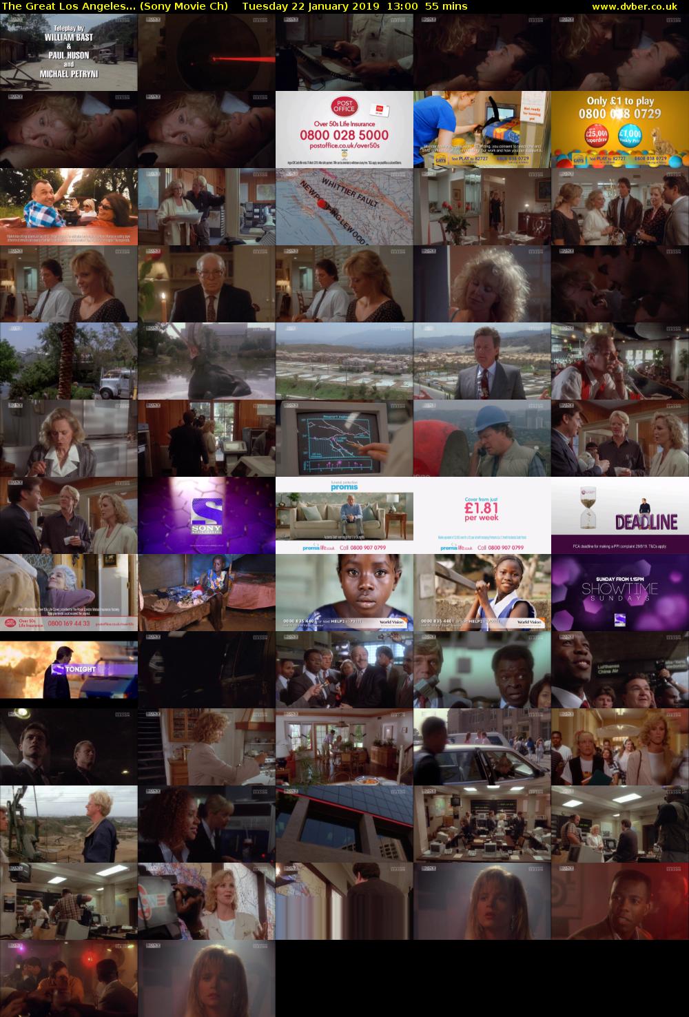 The Great Los Angeles... (Sony Movie Ch) Tuesday 22 January 2019 13:00 - 13:55