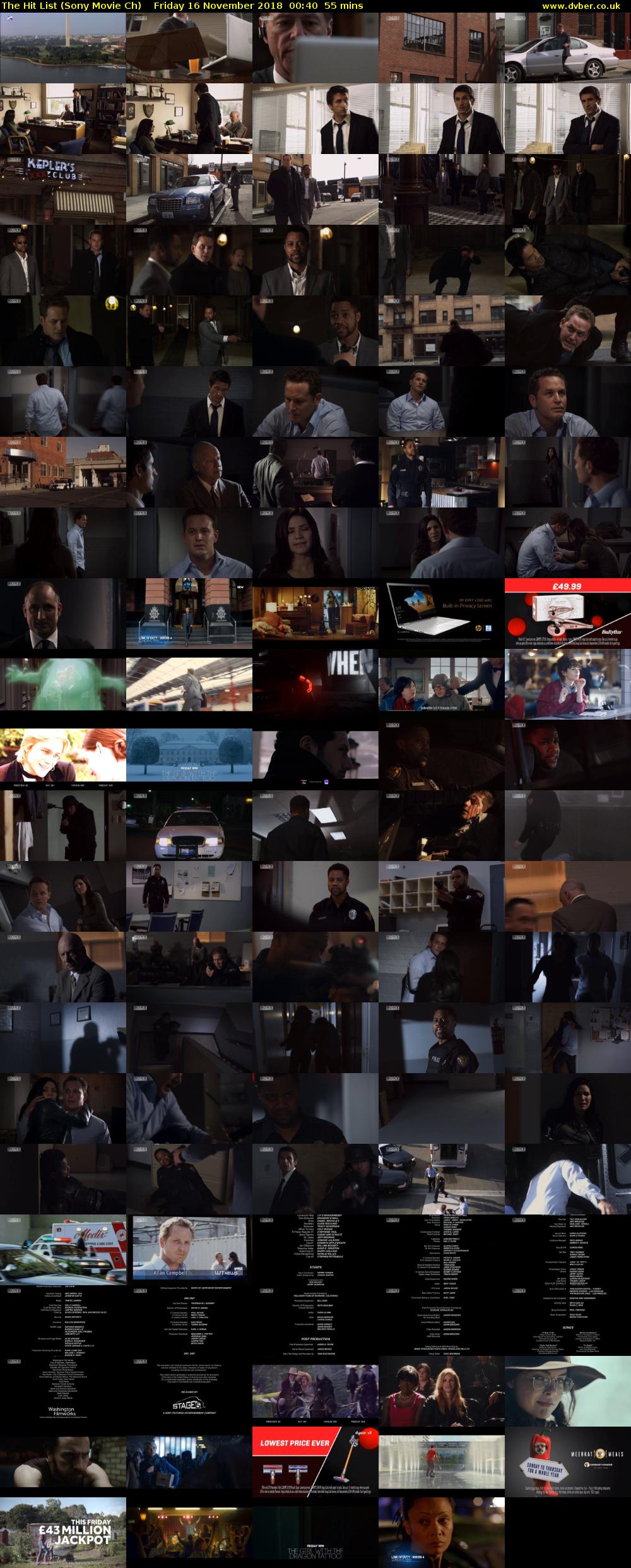 The Hit List (Sony Movie Ch) Friday 16 November 2018 00:40 - 01:35