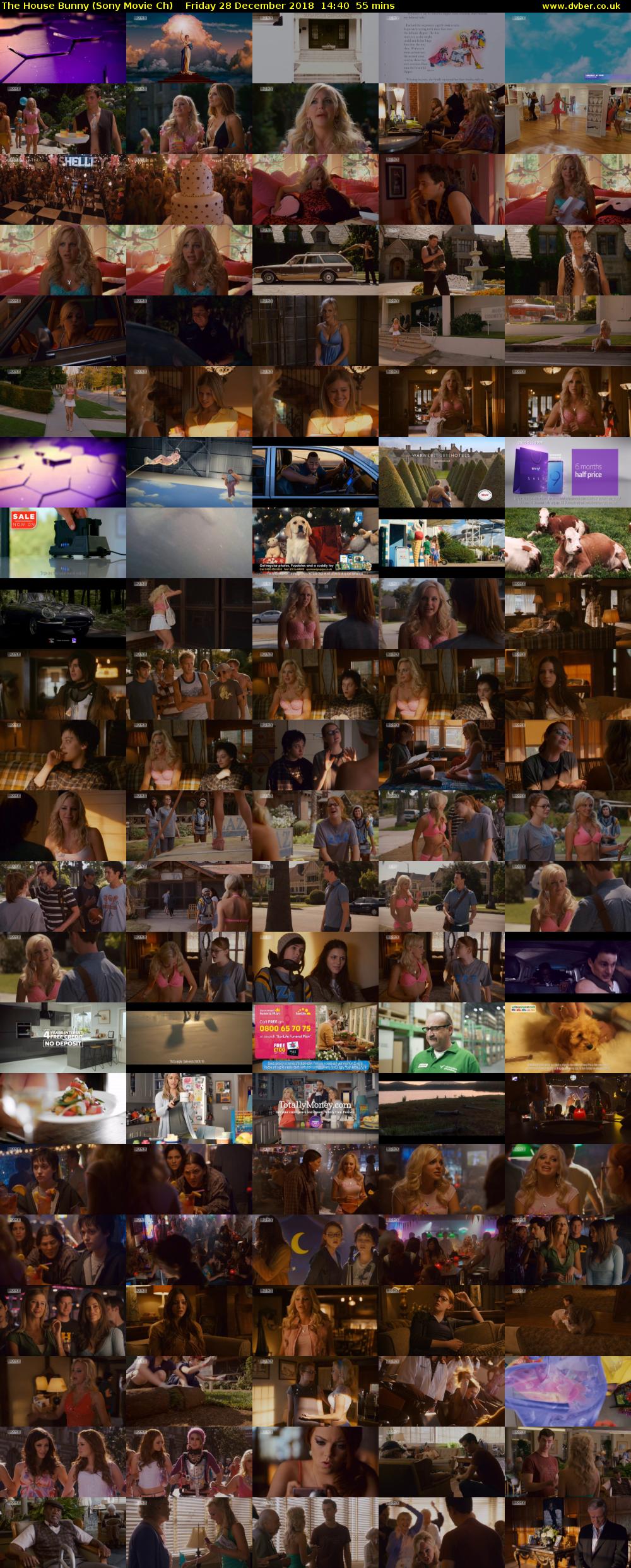 The House Bunny (Sony Movie Ch) Friday 28 December 2018 14:40 - 15:35