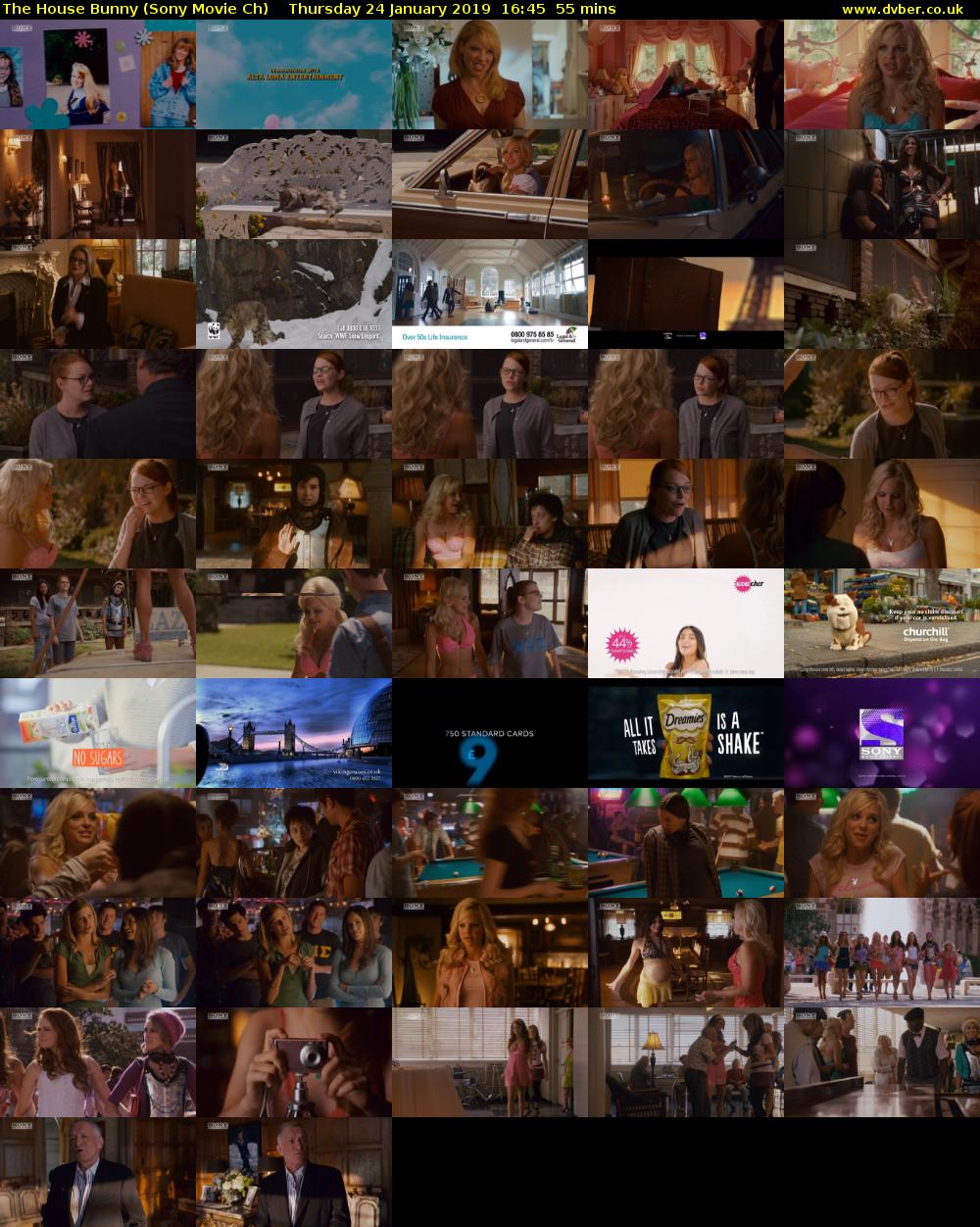 The House Bunny (Sony Movie Ch) Thursday 24 January 2019 16:45 - 17:40