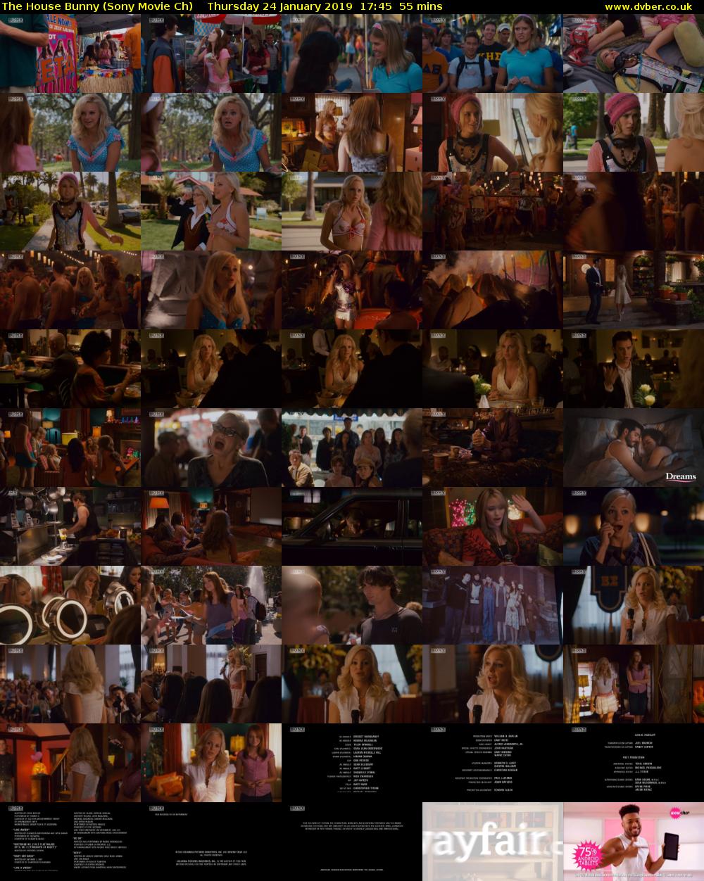 The House Bunny (Sony Movie Ch) Thursday 24 January 2019 17:45 - 18:40