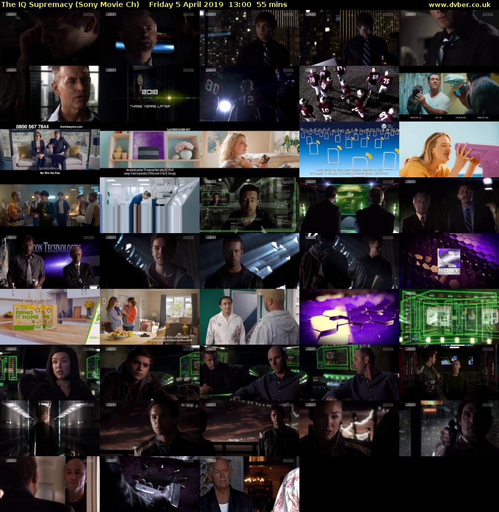 The IQ Supremacy (Sony Movie Ch) Friday 5 April 2019 13:00 - 13:55