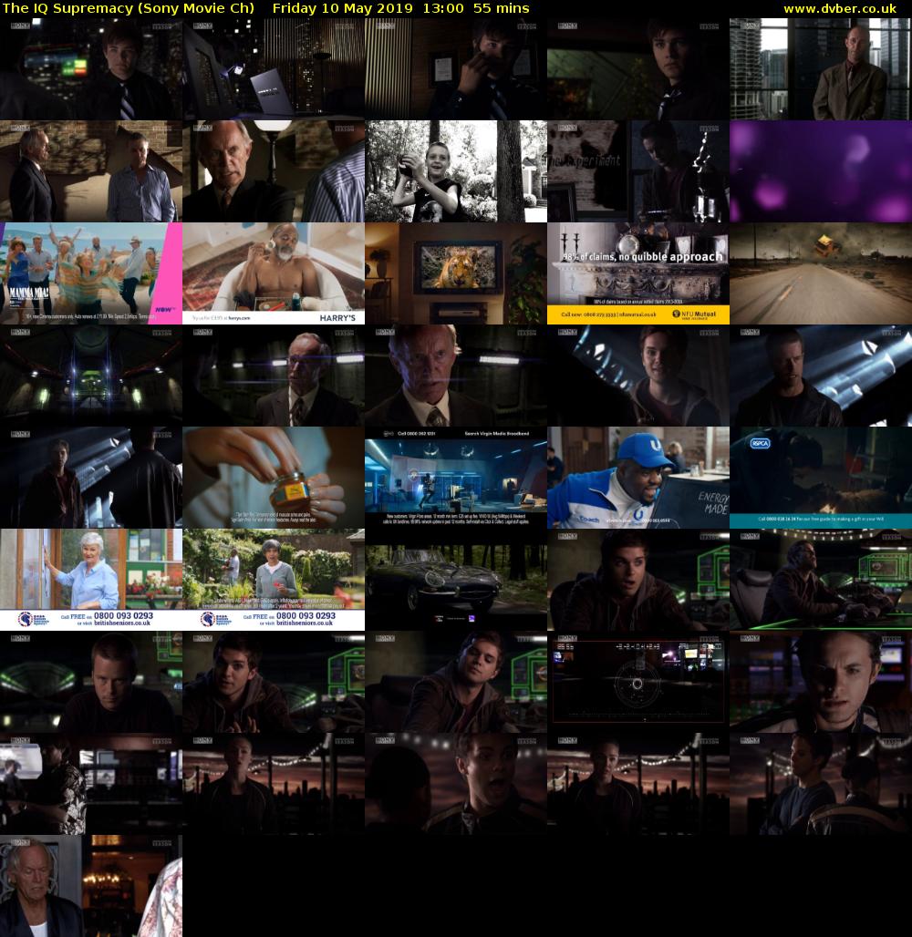 The IQ Supremacy (Sony Movie Ch) Friday 10 May 2019 13:00 - 13:55