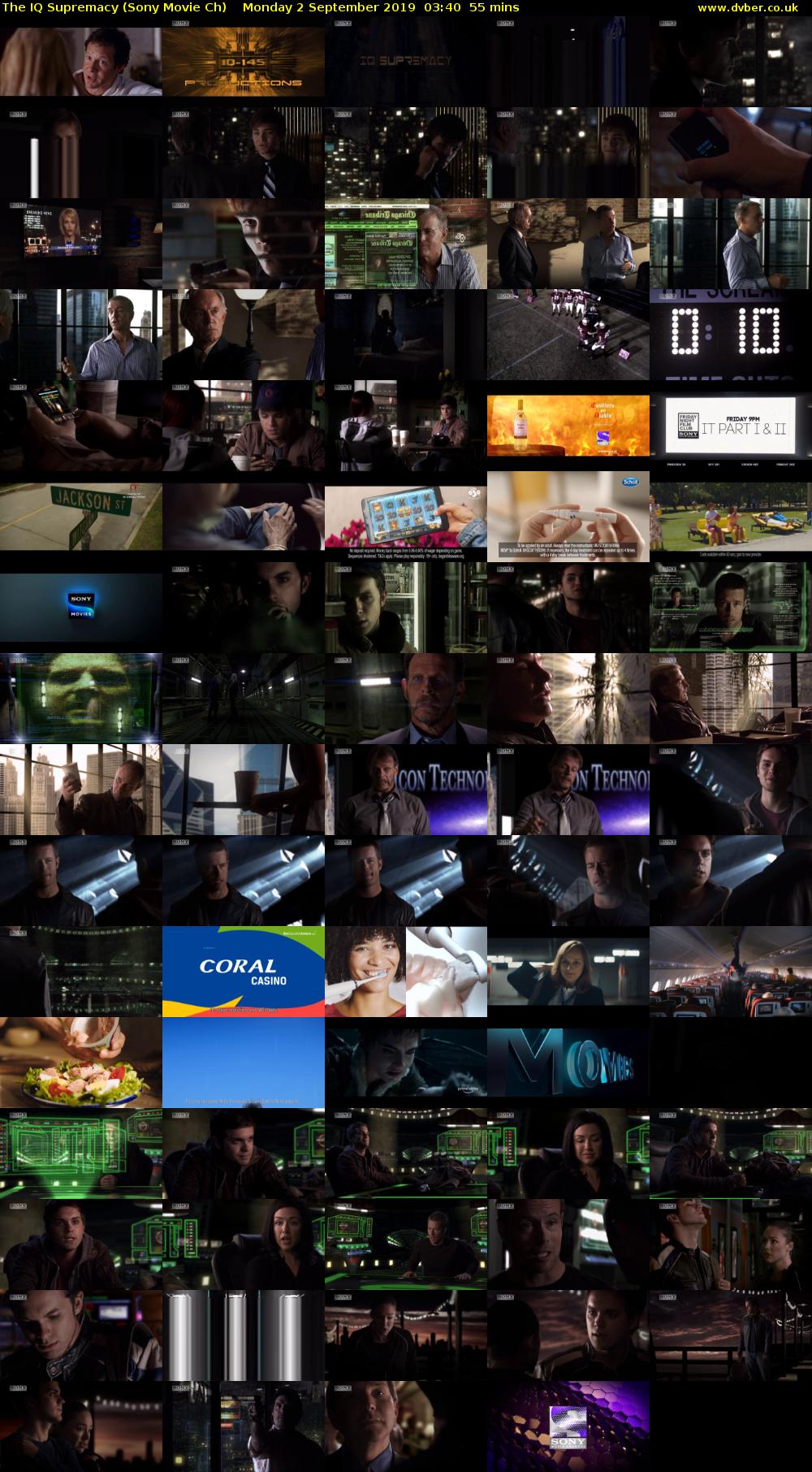 The IQ Supremacy (Sony Movie Ch) Monday 2 September 2019 03:40 - 04:35