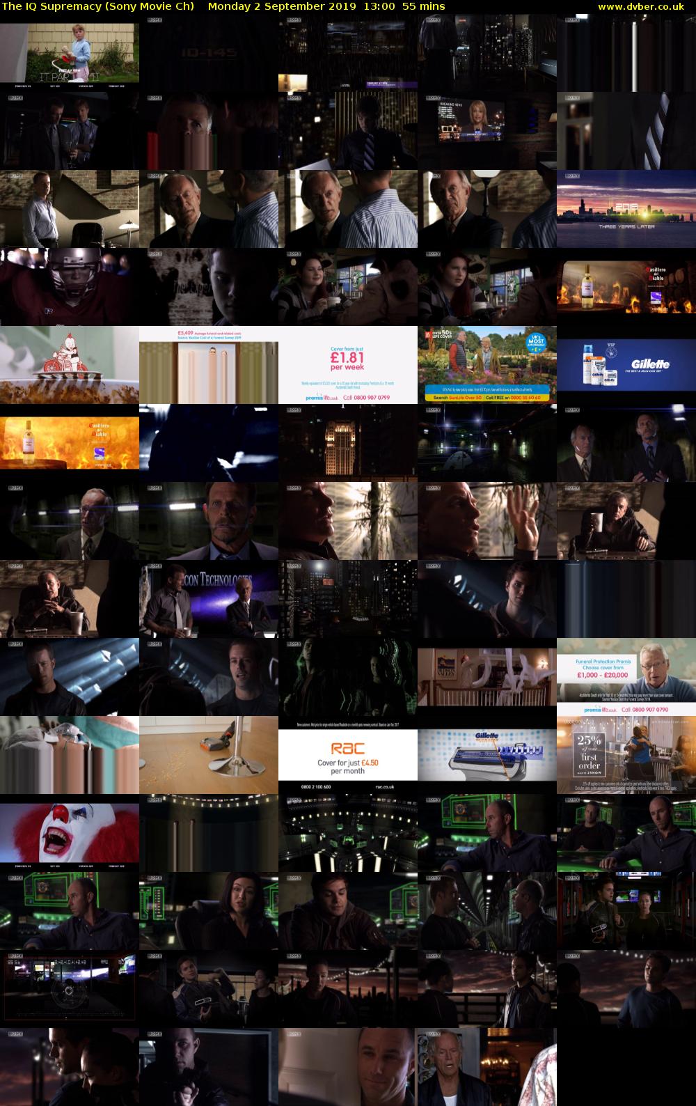The IQ Supremacy (Sony Movie Ch) Monday 2 September 2019 13:00 - 13:55