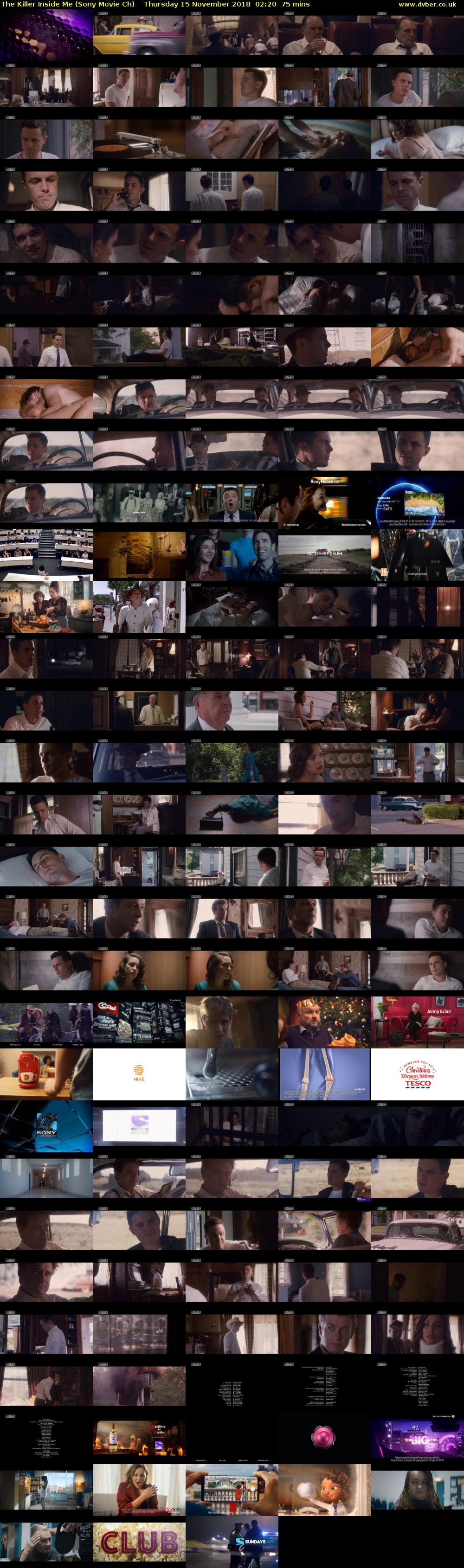 The Killer Inside Me (Sony Movie Ch) Thursday 15 November 2018 02:20 - 03:35